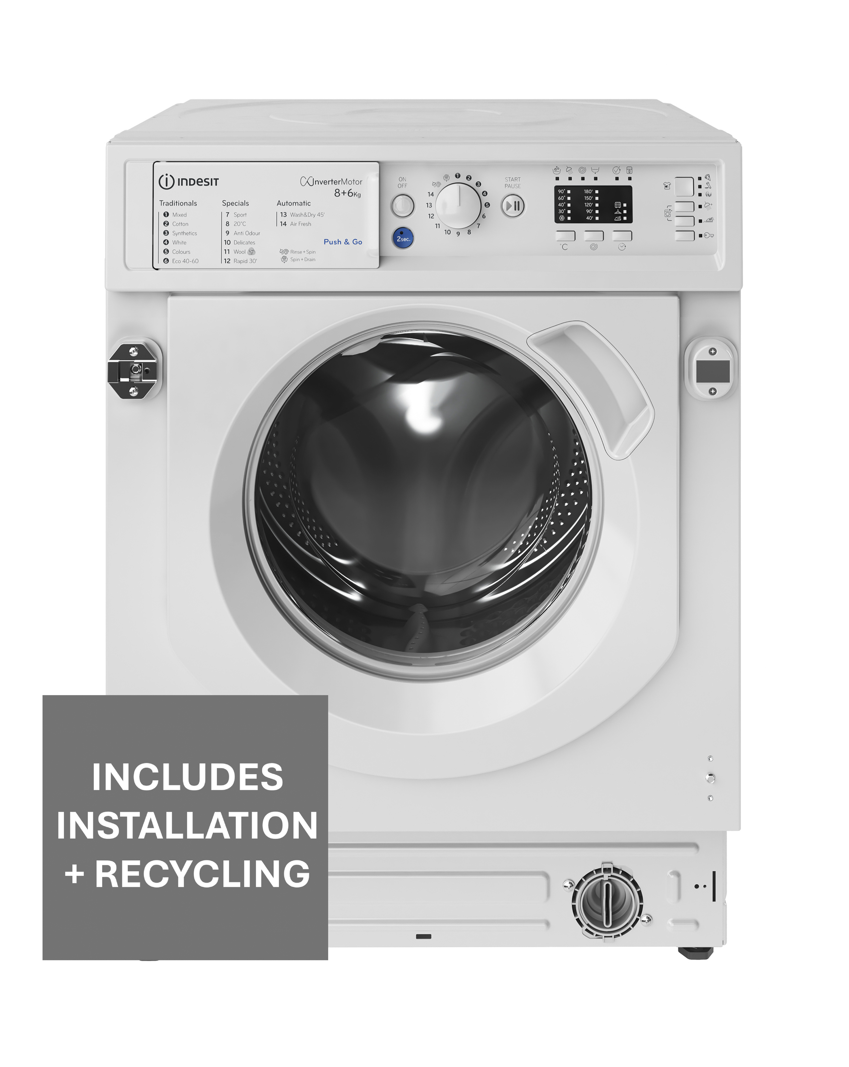 Indesit BIWDIL861485UK Integ WashDry Ins