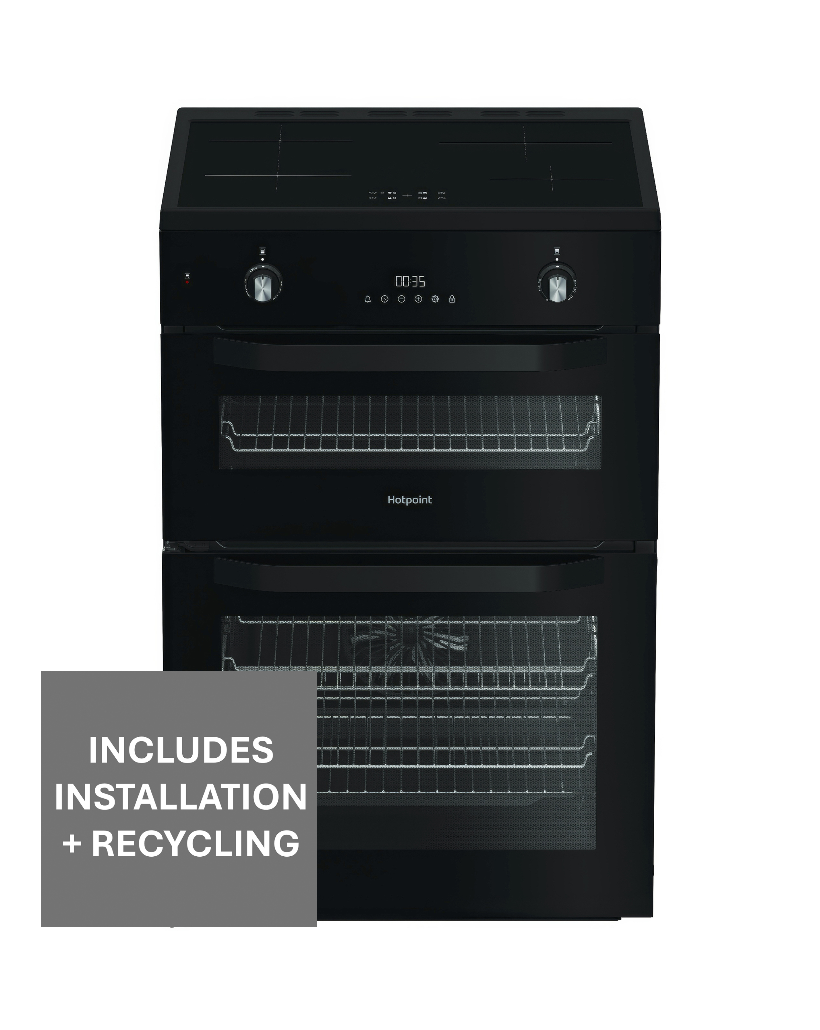 Hotpoint HDE6IDC2B1 Cooker + Install