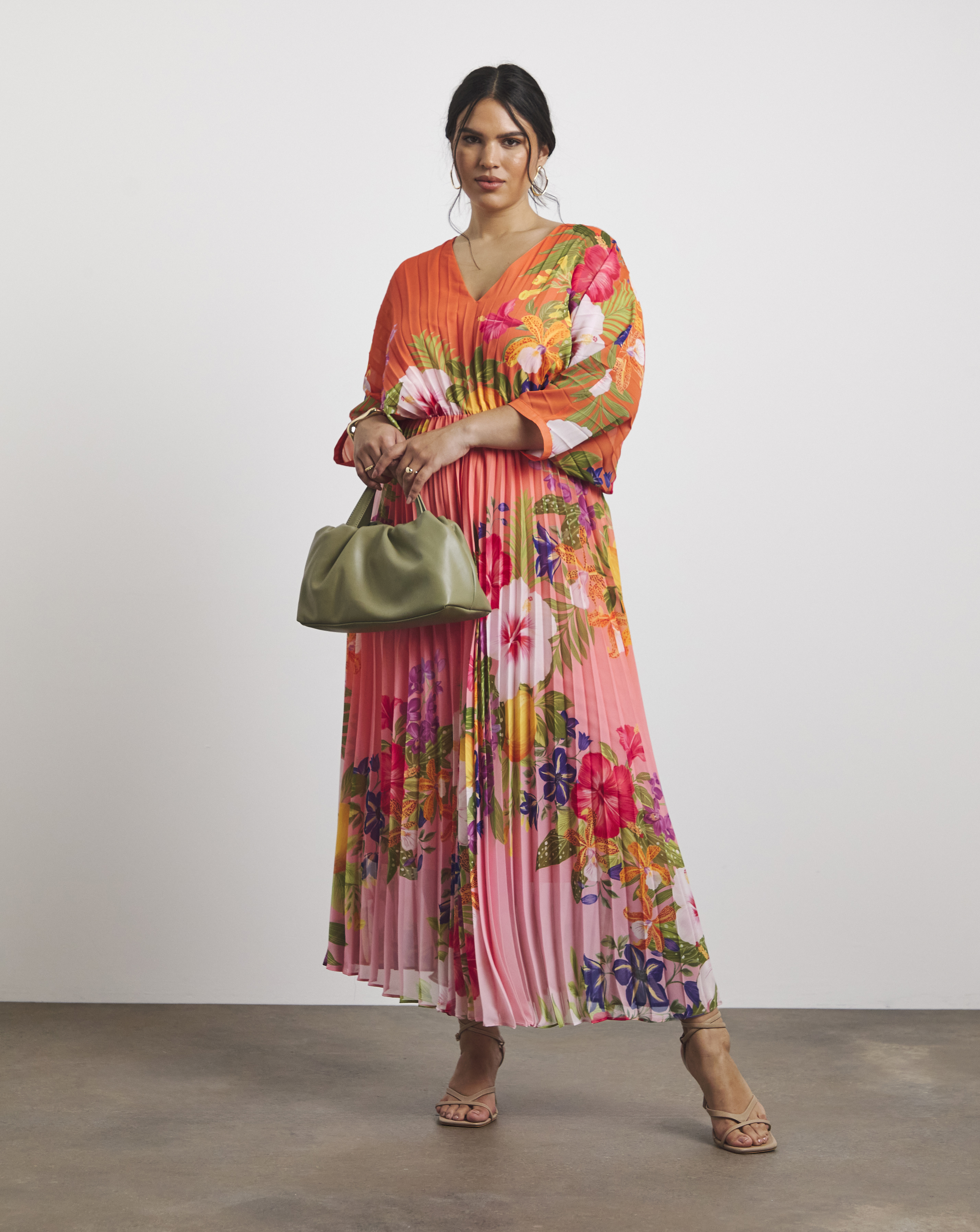 Joanna Hope Pleated Maxi Dress