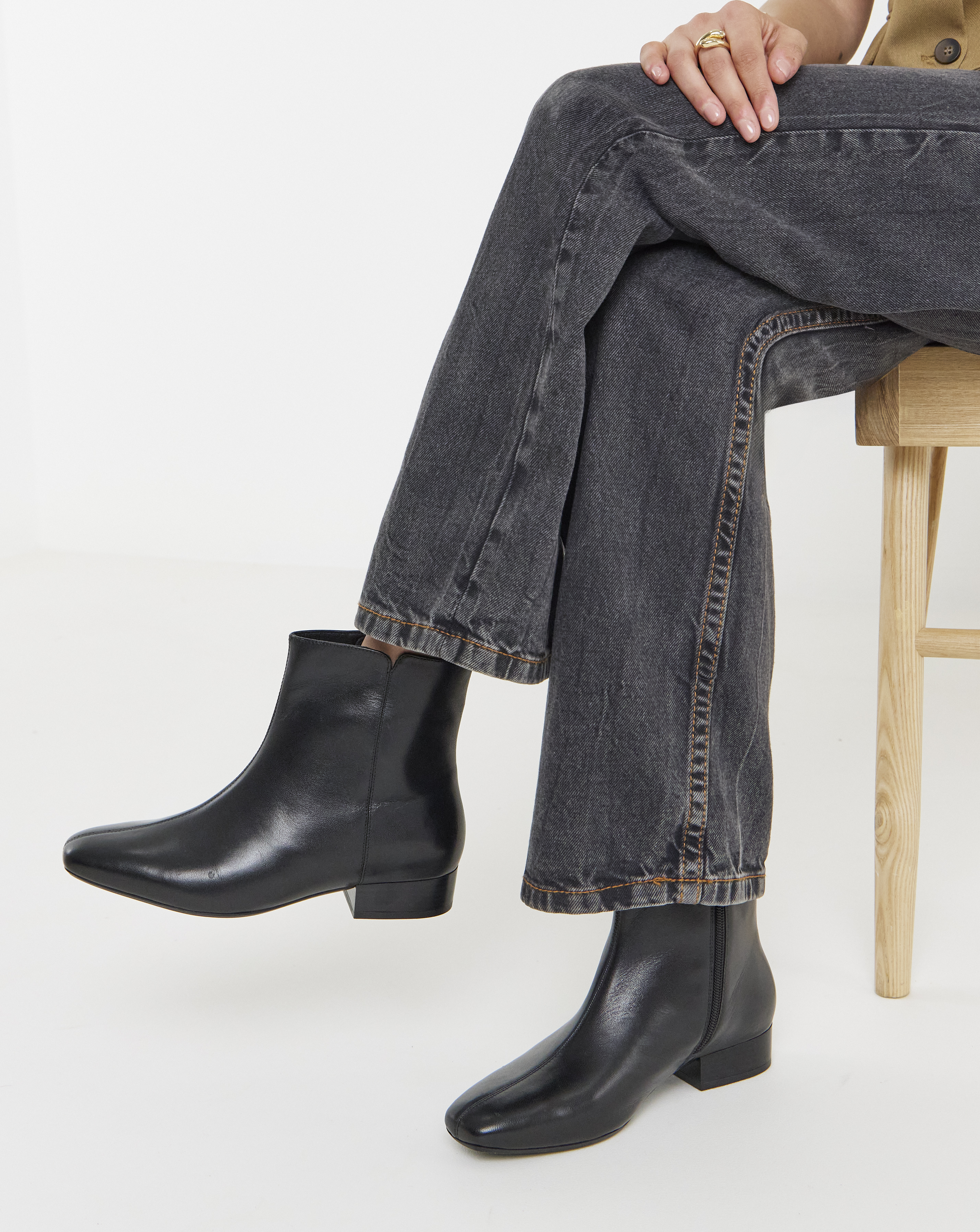 New In - Leather Ankle Boots E Fit
