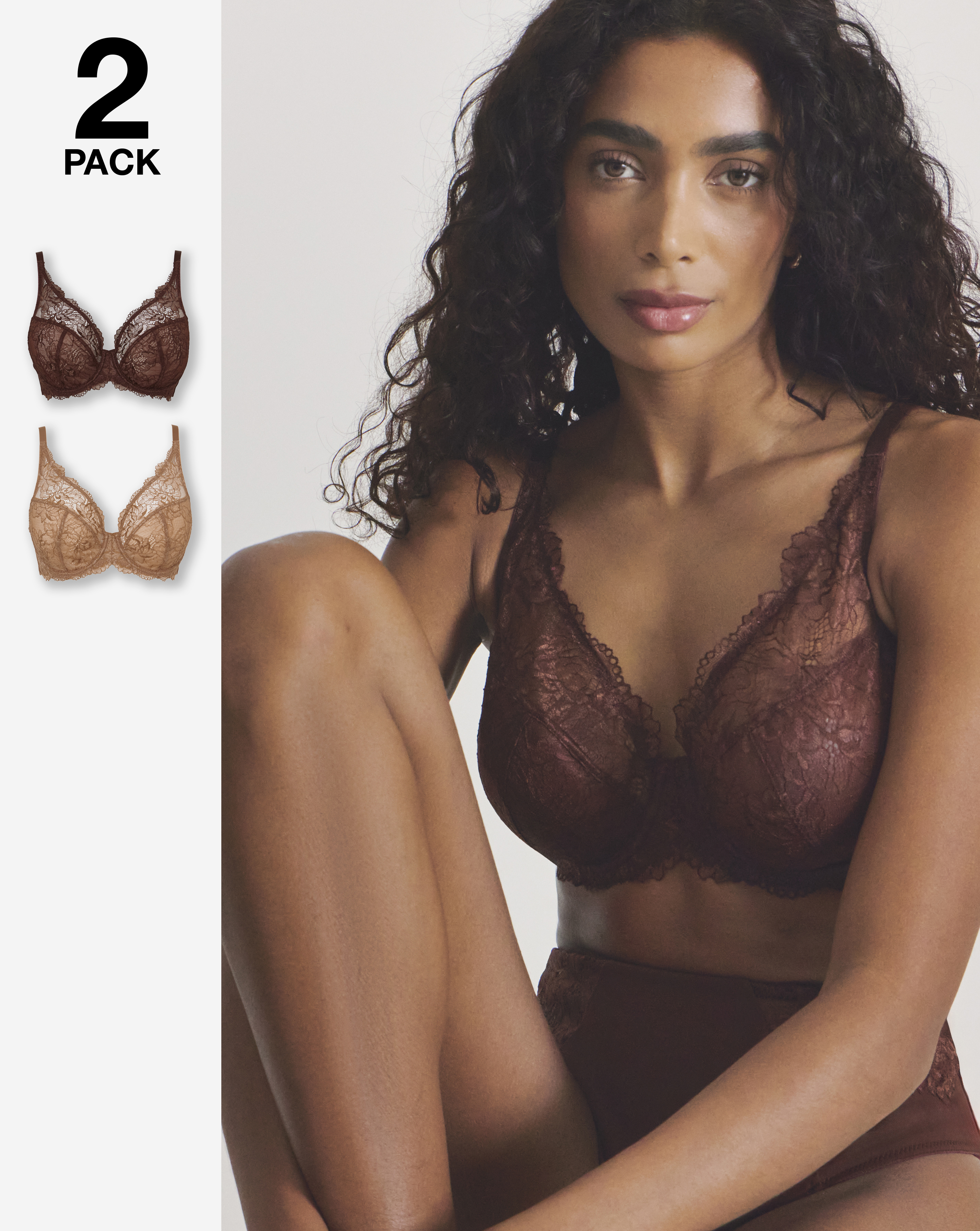 New In - 2 Pack Ella Full Cup Wired Bras