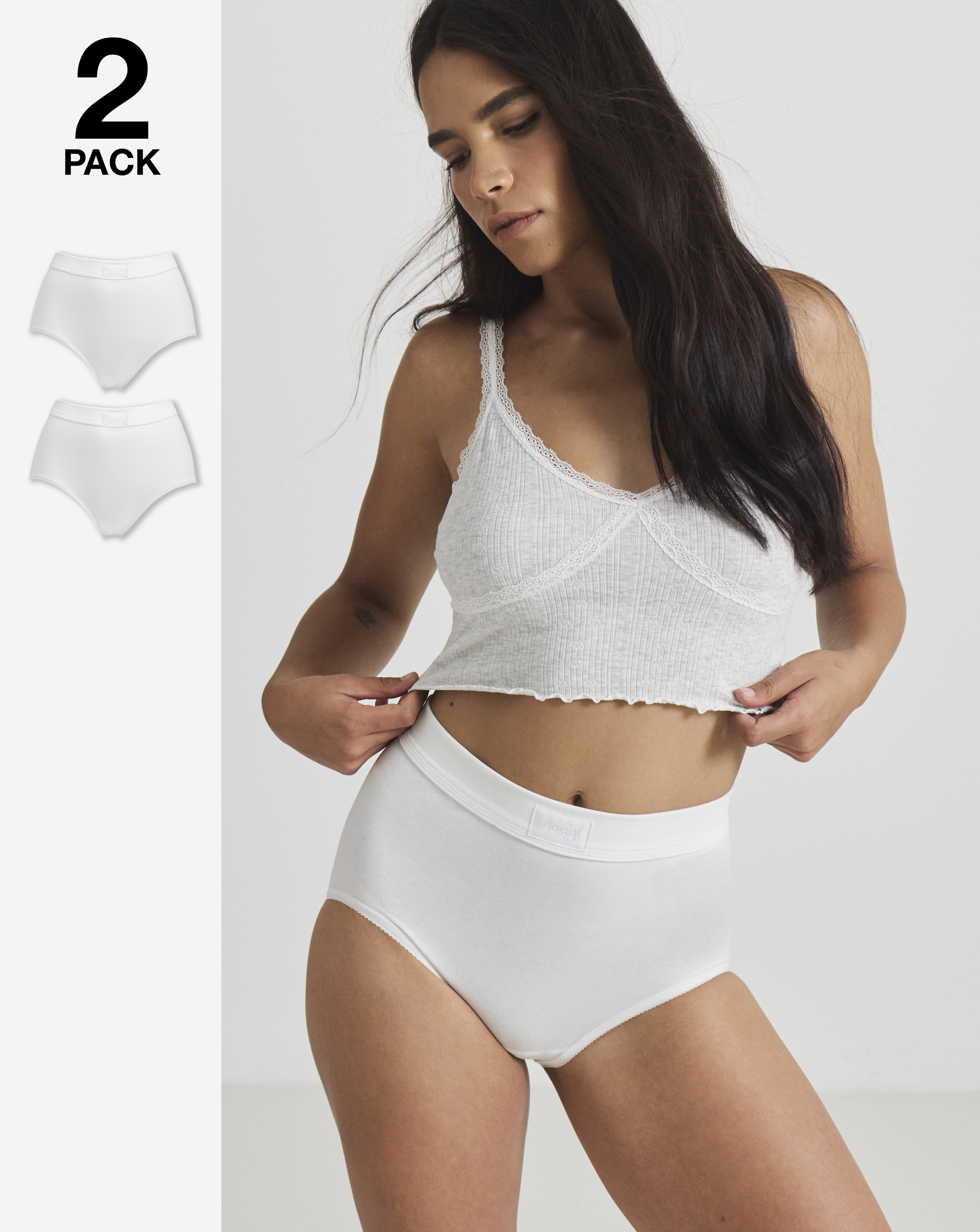 Sloggi 2Pk Comfort Maxi Knicker White