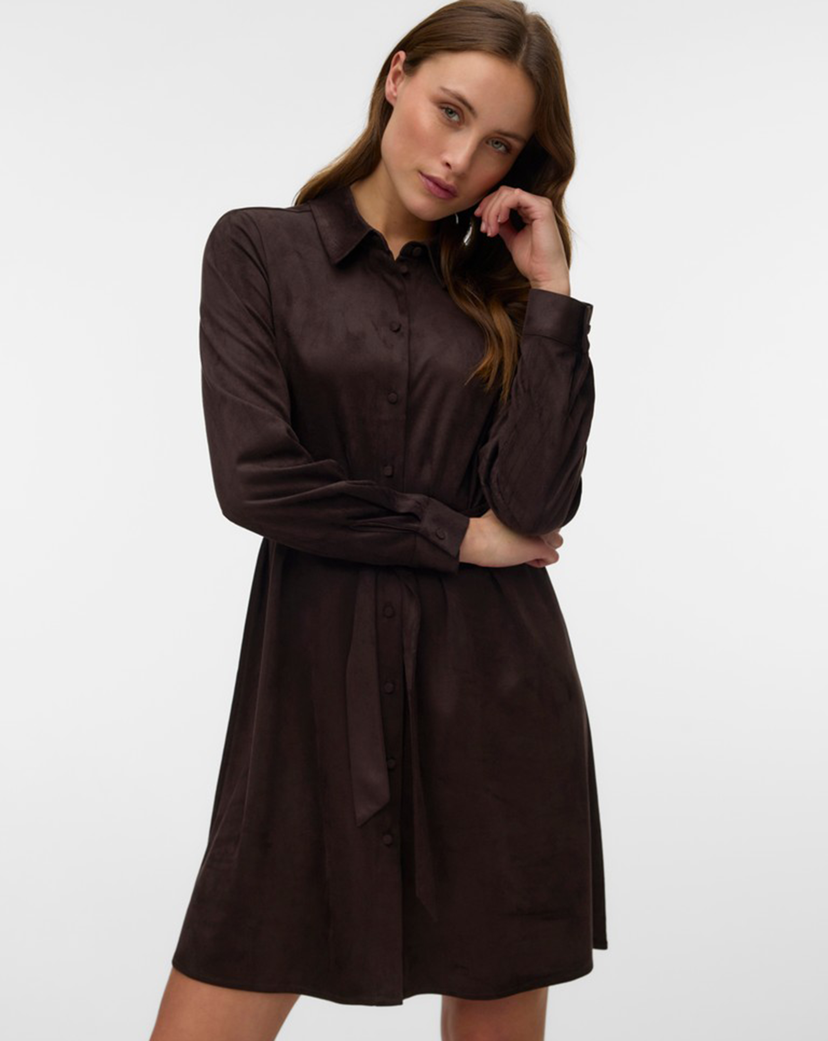 VERO MODA LEOPARD PRINT SHIRT DRESS