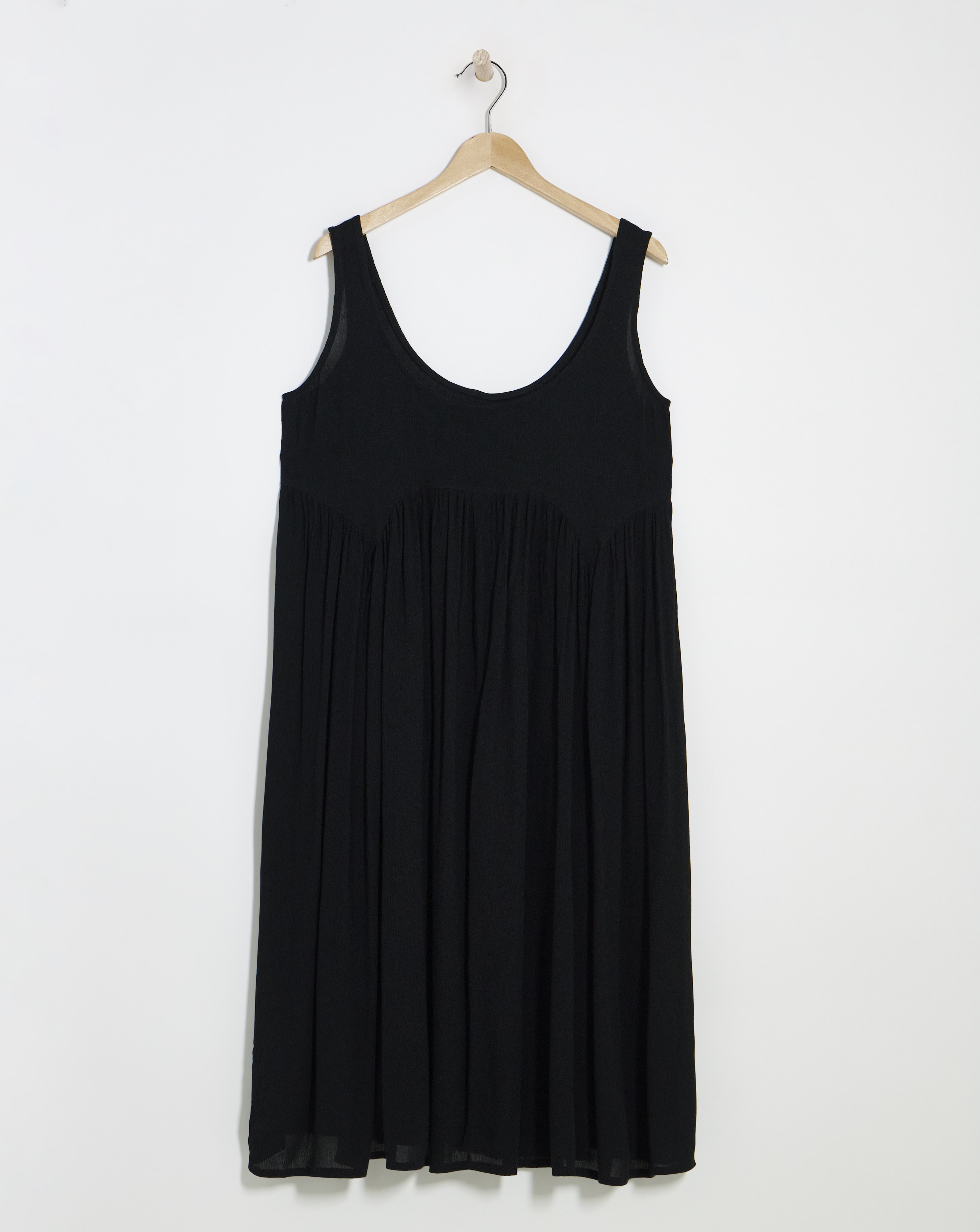 Simply Be Black Crinkle Midi Sundress