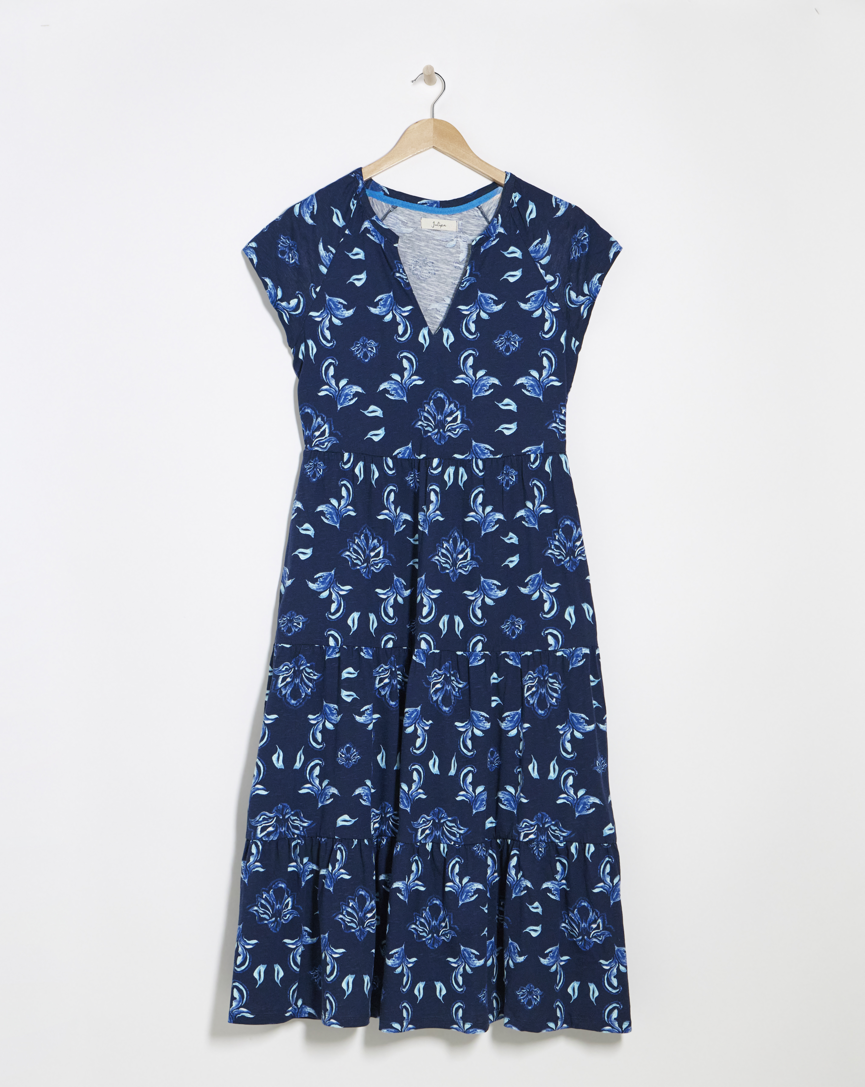 Julipa Pure Cotton Tiered Midi Dress