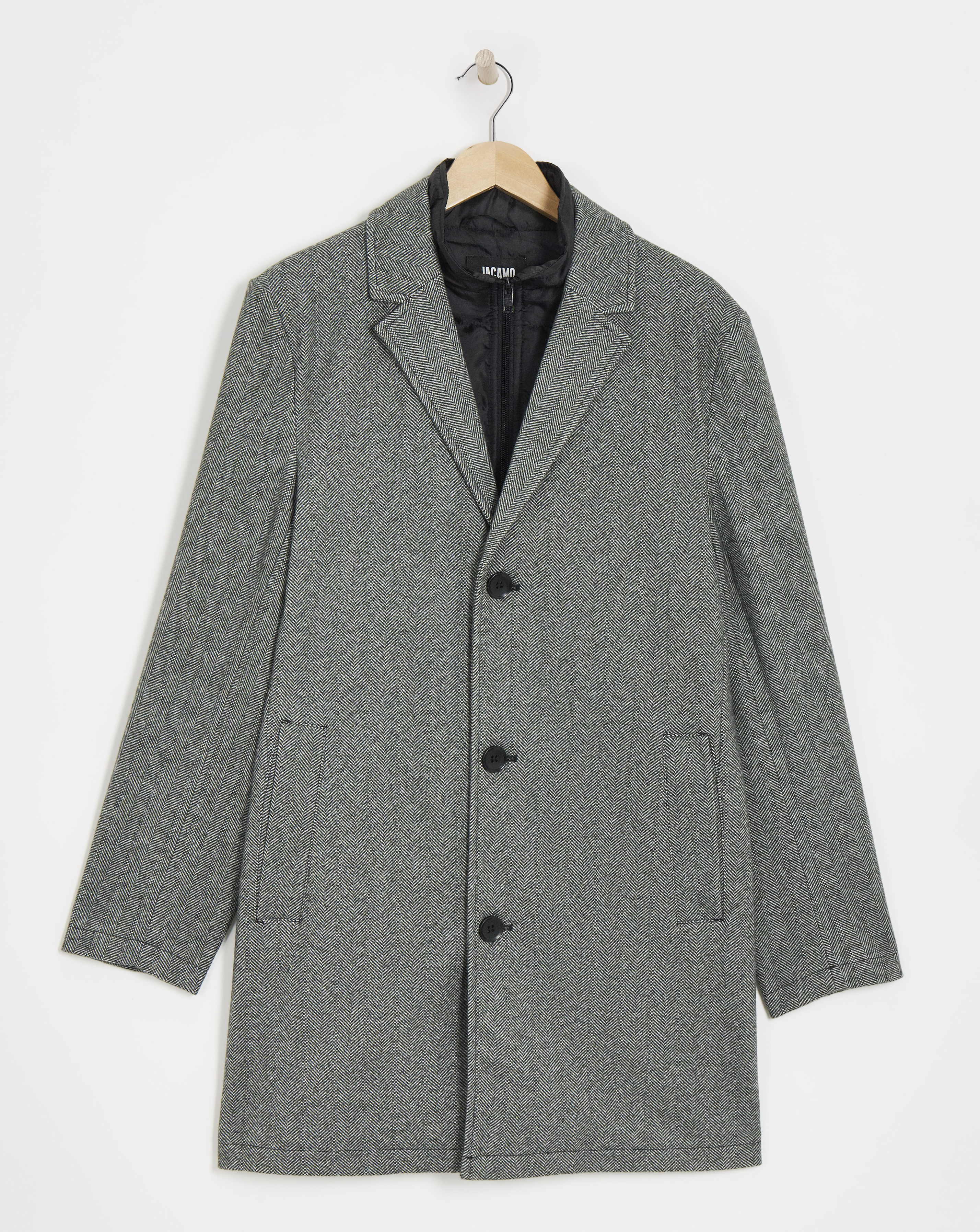 Overcoat With Stitched Internal Gilet
