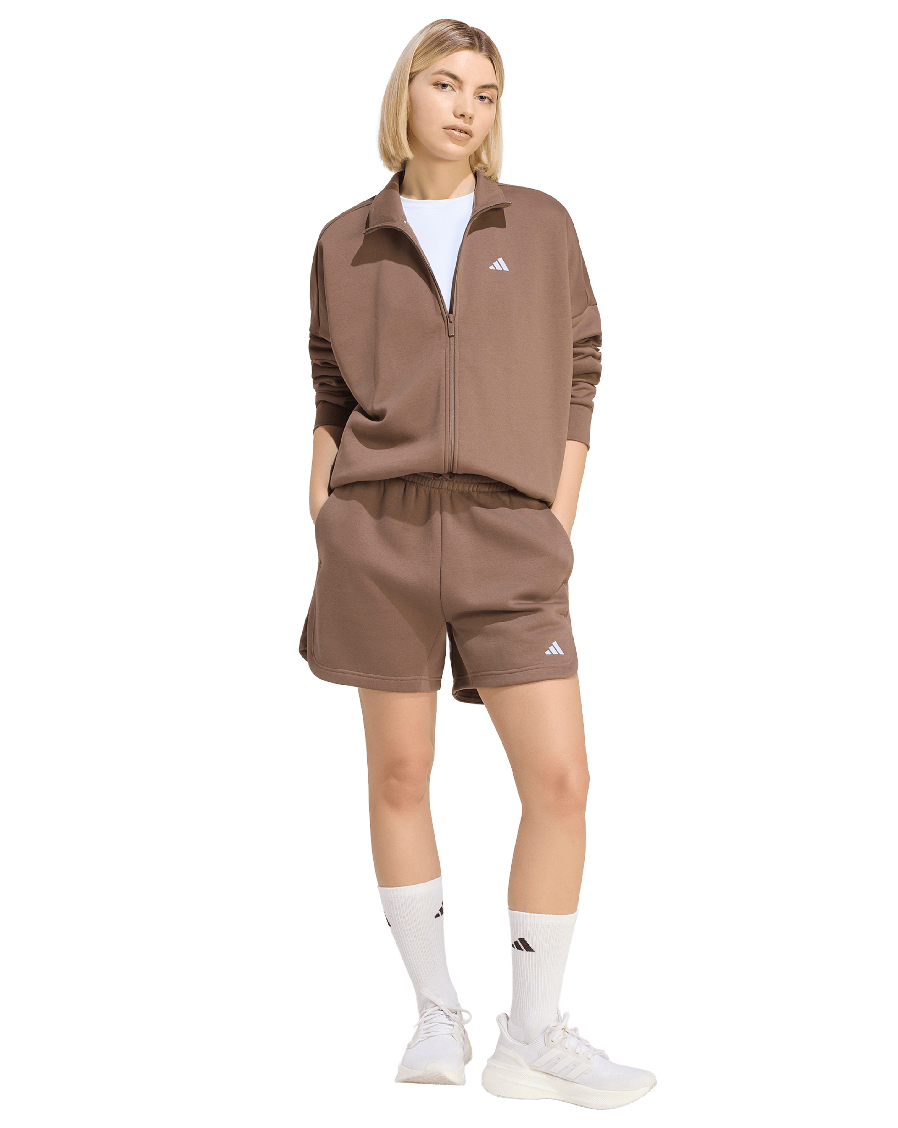 New In - adidas 3 Stripe Fleece Sweat Short