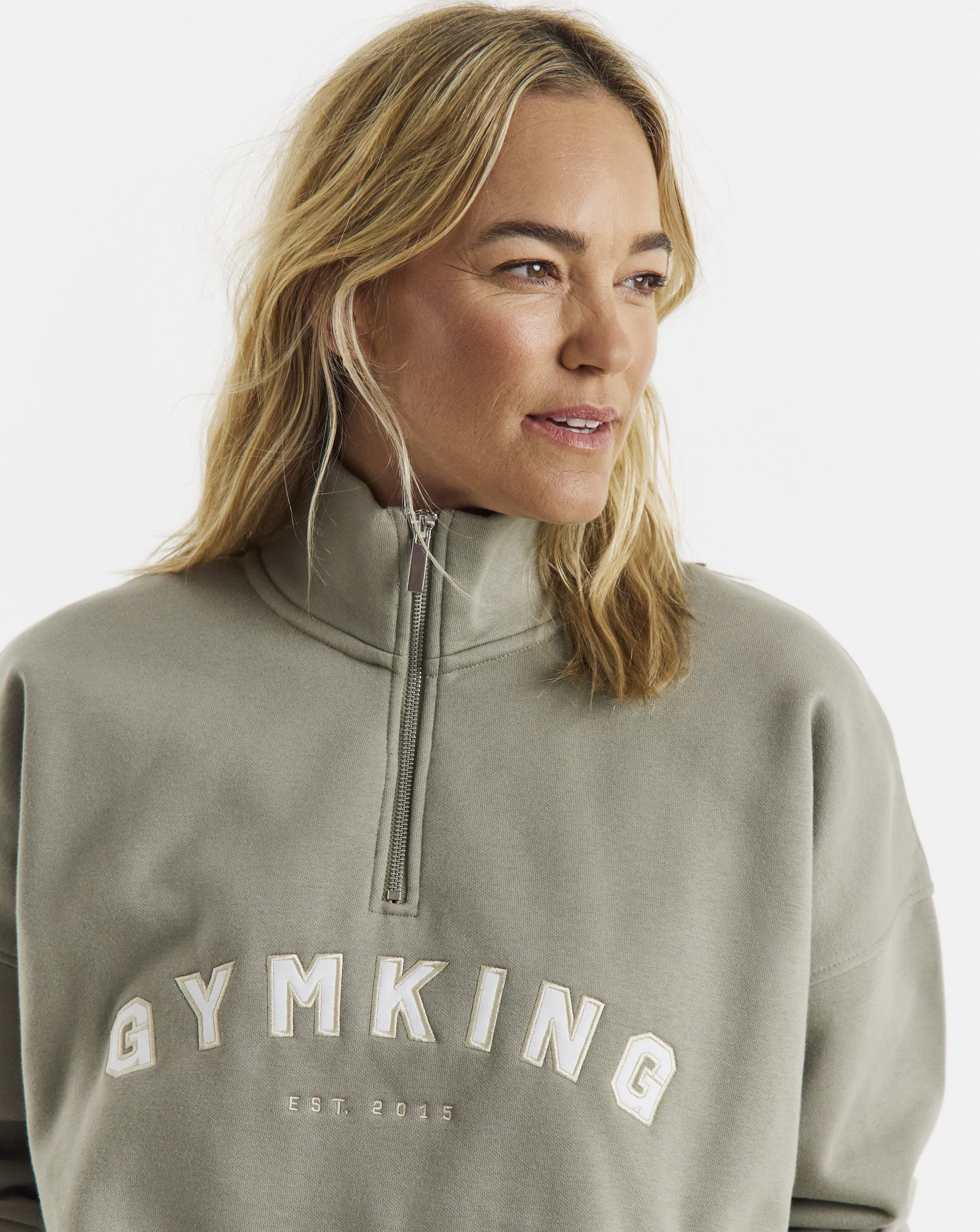 Gym King Shadow 1/4 Zip Funnel Neck