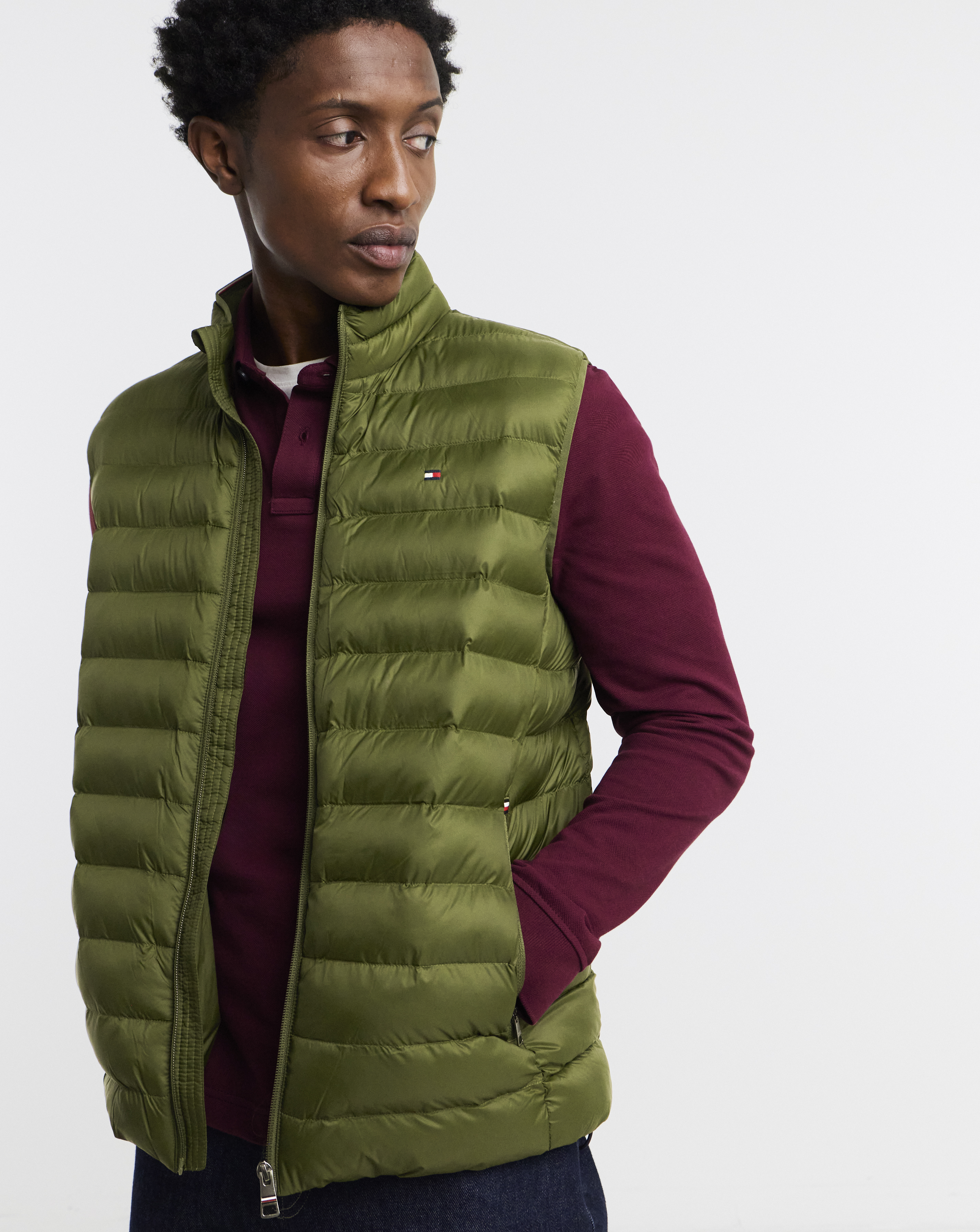 Tommy Hilfiger Men's Green Packable Gilet