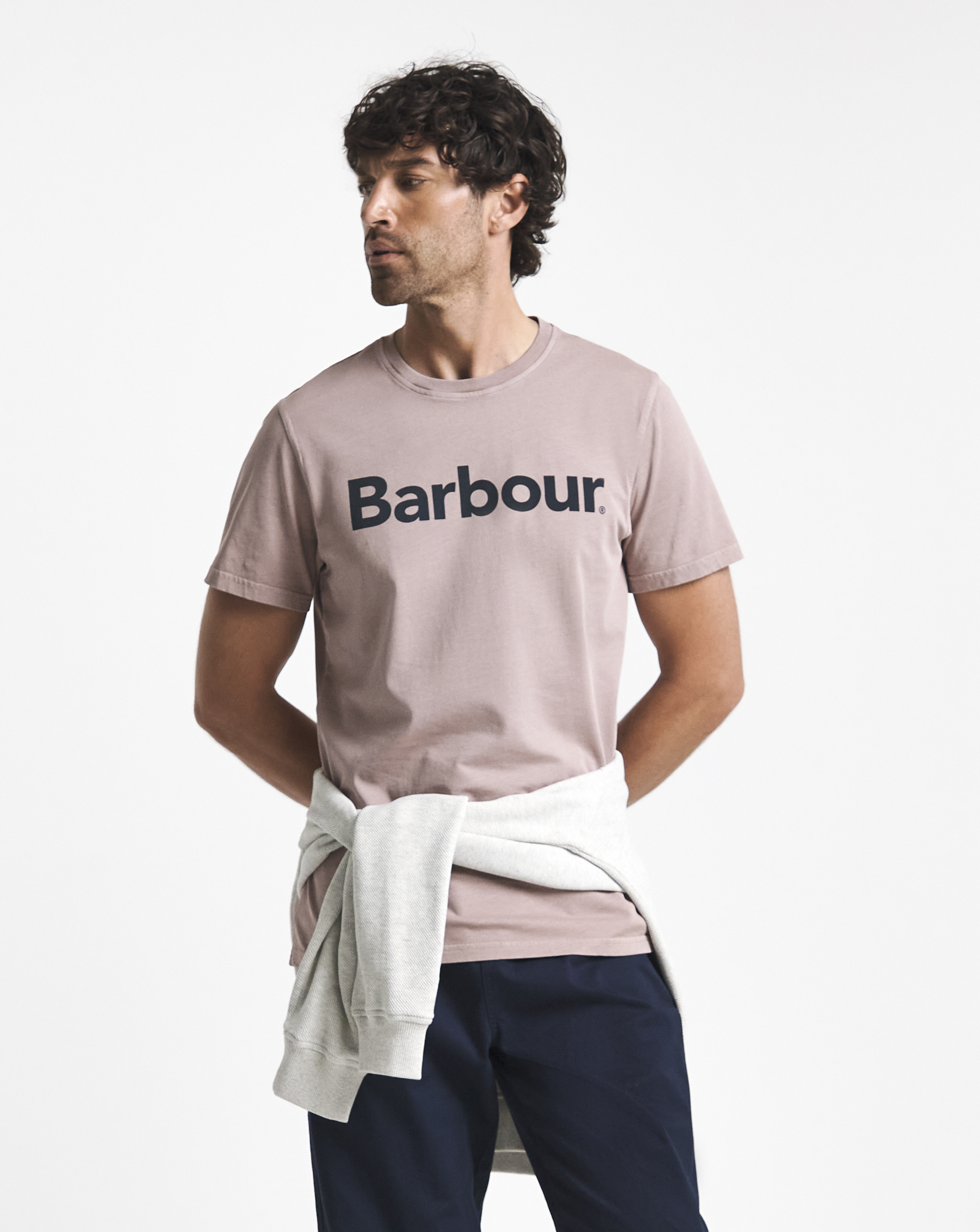 Barbour Washingting Short Sleeve Logo Tailored T-Shirt - Ironstone