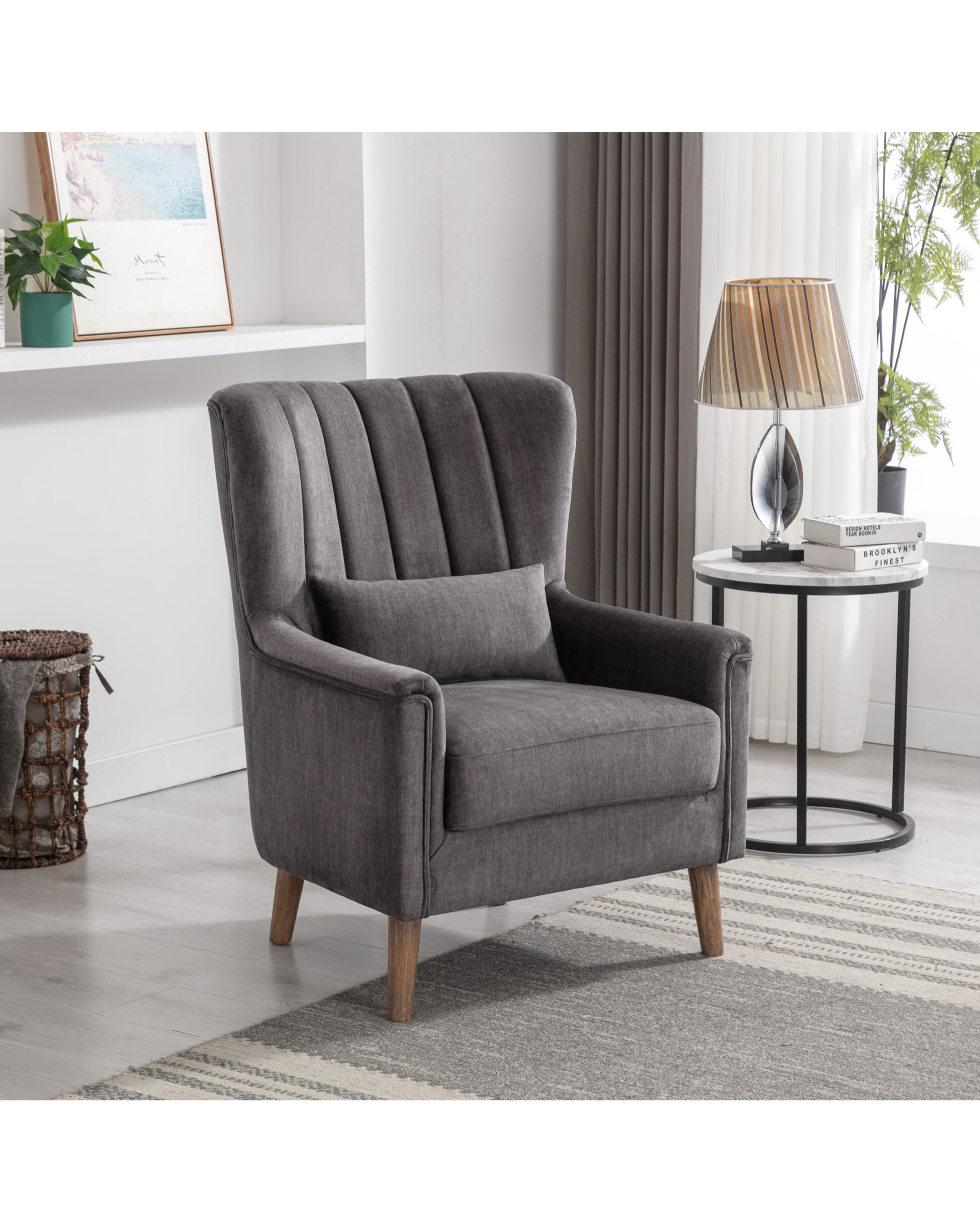 Rackhams Canley Armchair - Graphite - Image 4