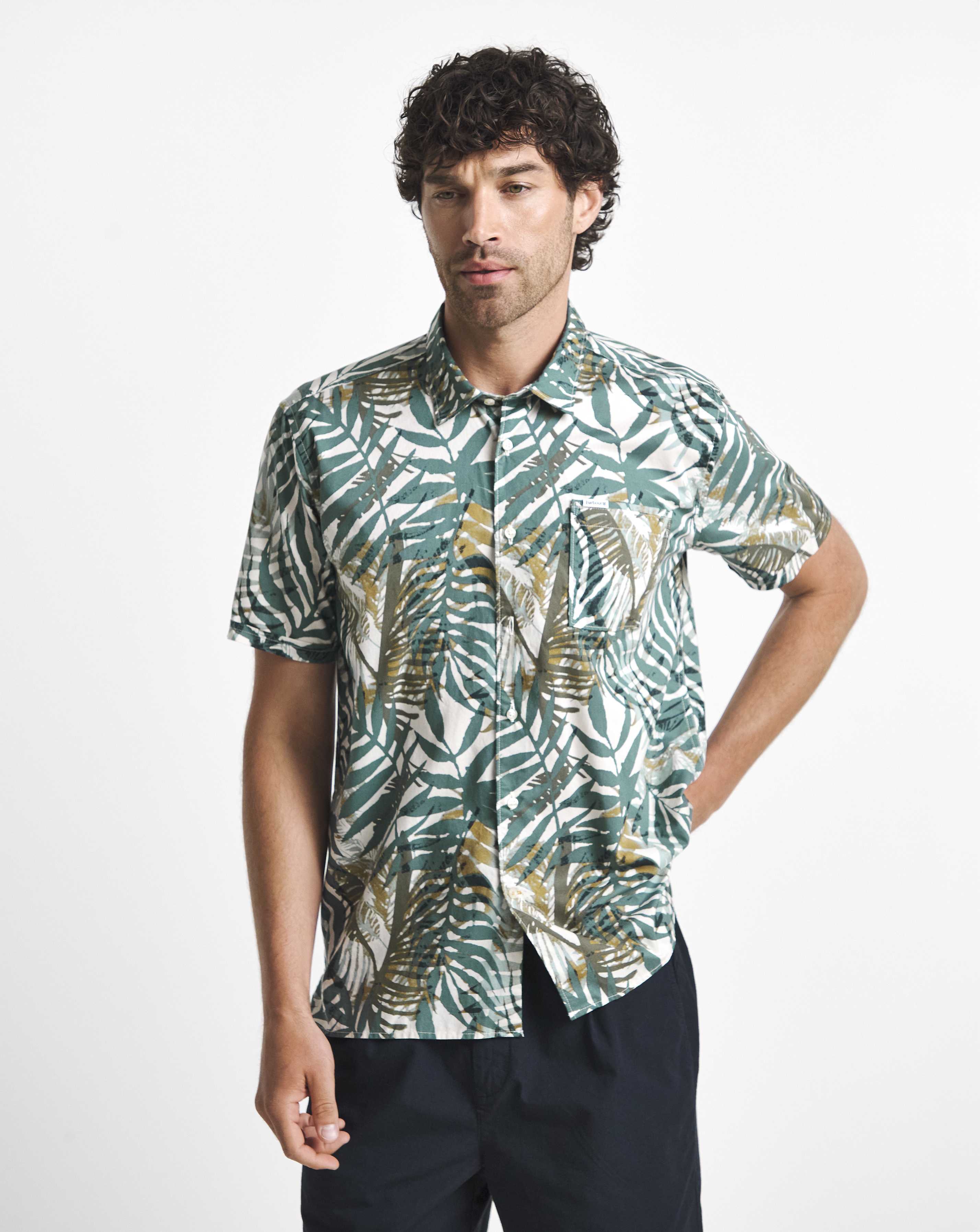 Barbour - Men's - Gleaston Printed Summer Shirt - Vintage Teal - L