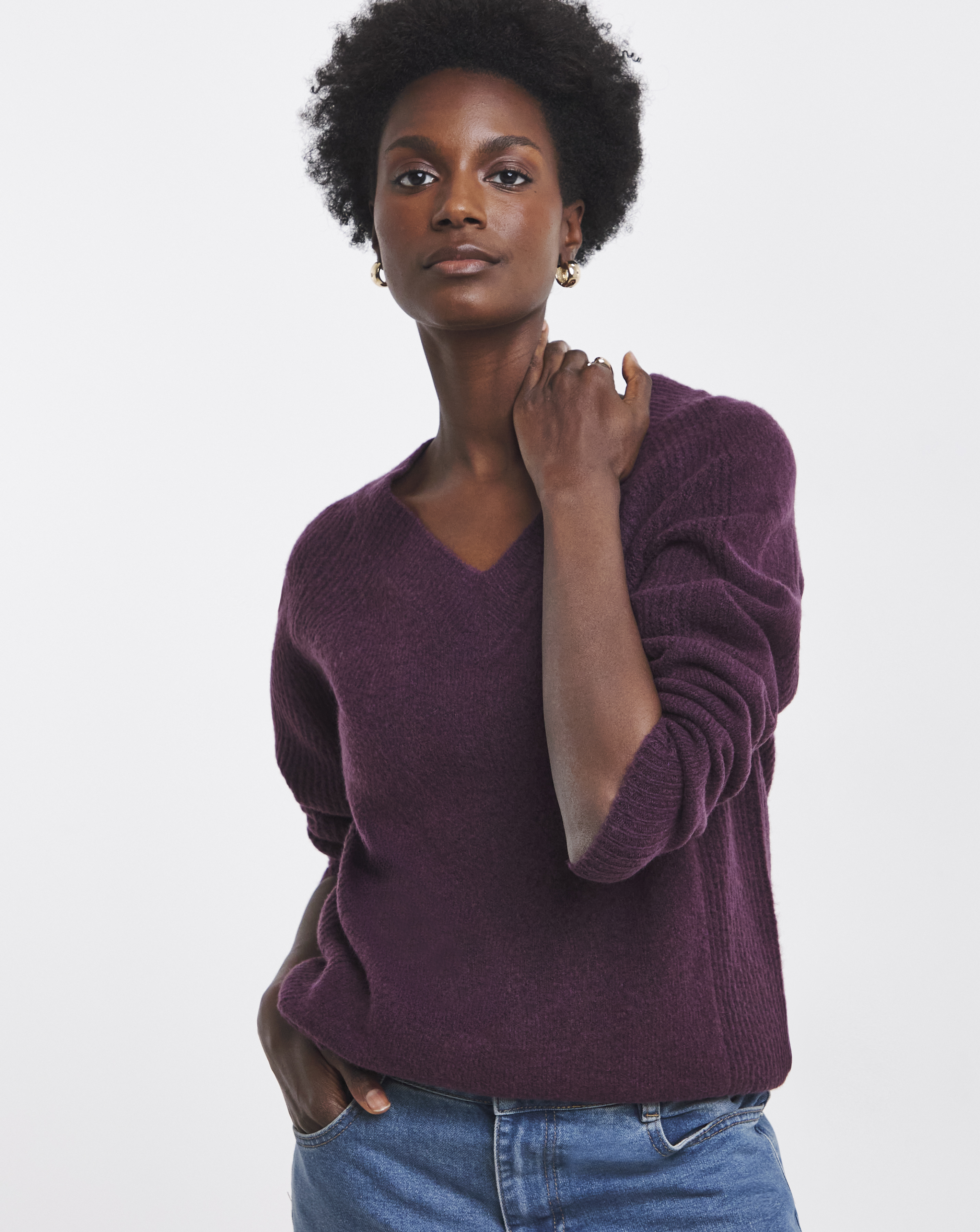 Sponge Slouch V Neck Tunic