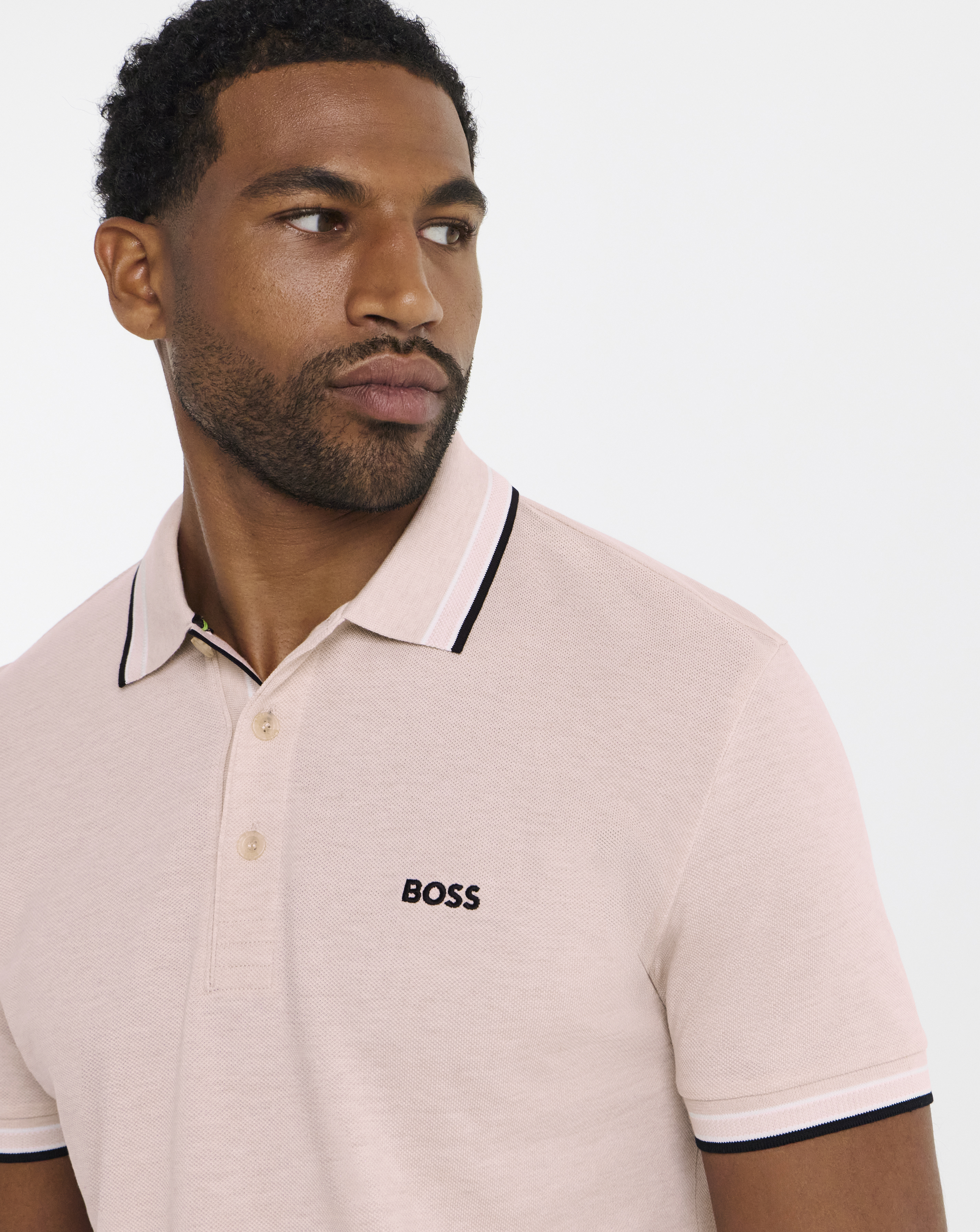 New In - BOSS Short Sleeve Paddy Polo - Pink