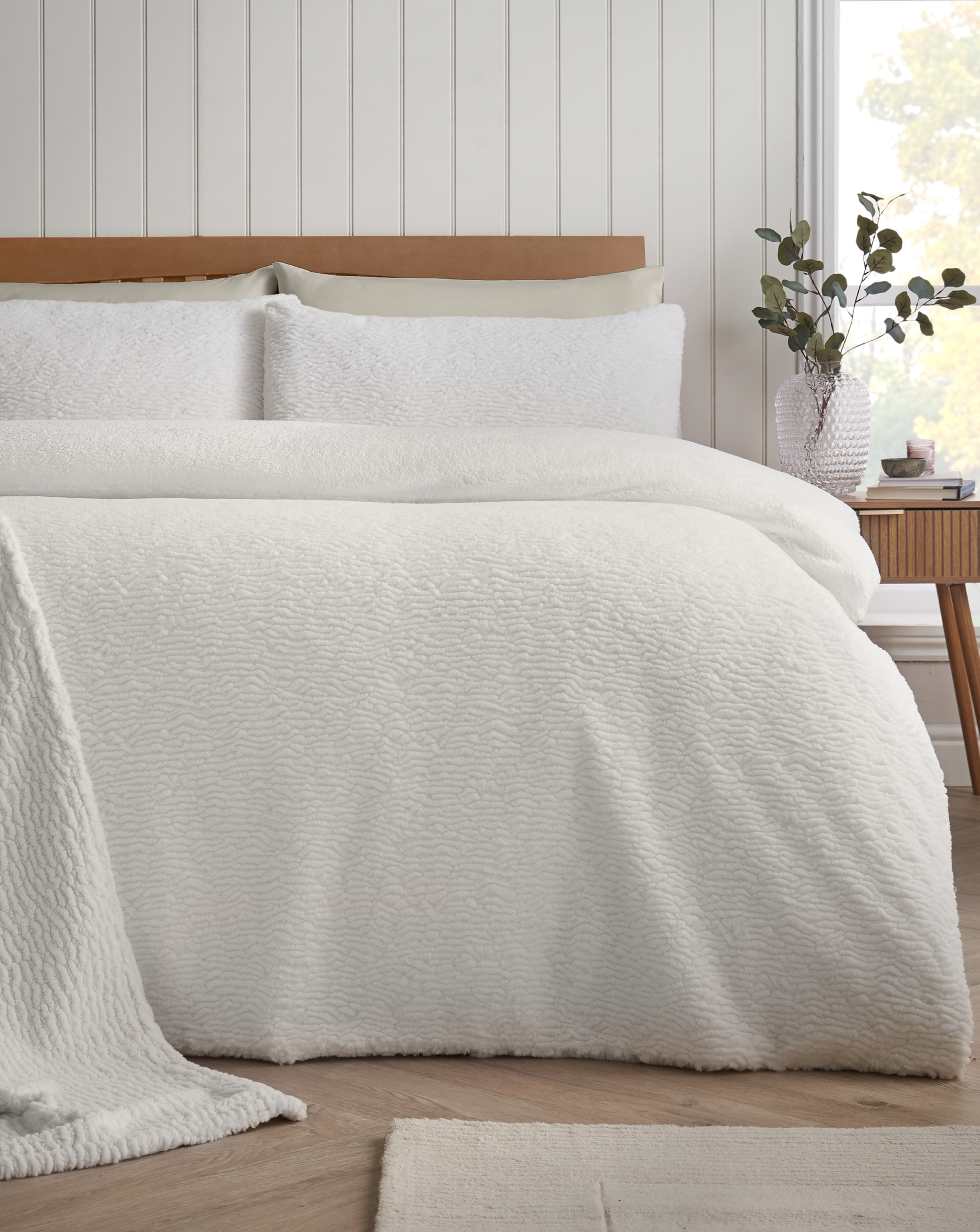 CL Textured Wave Fur Duvet Cover Set