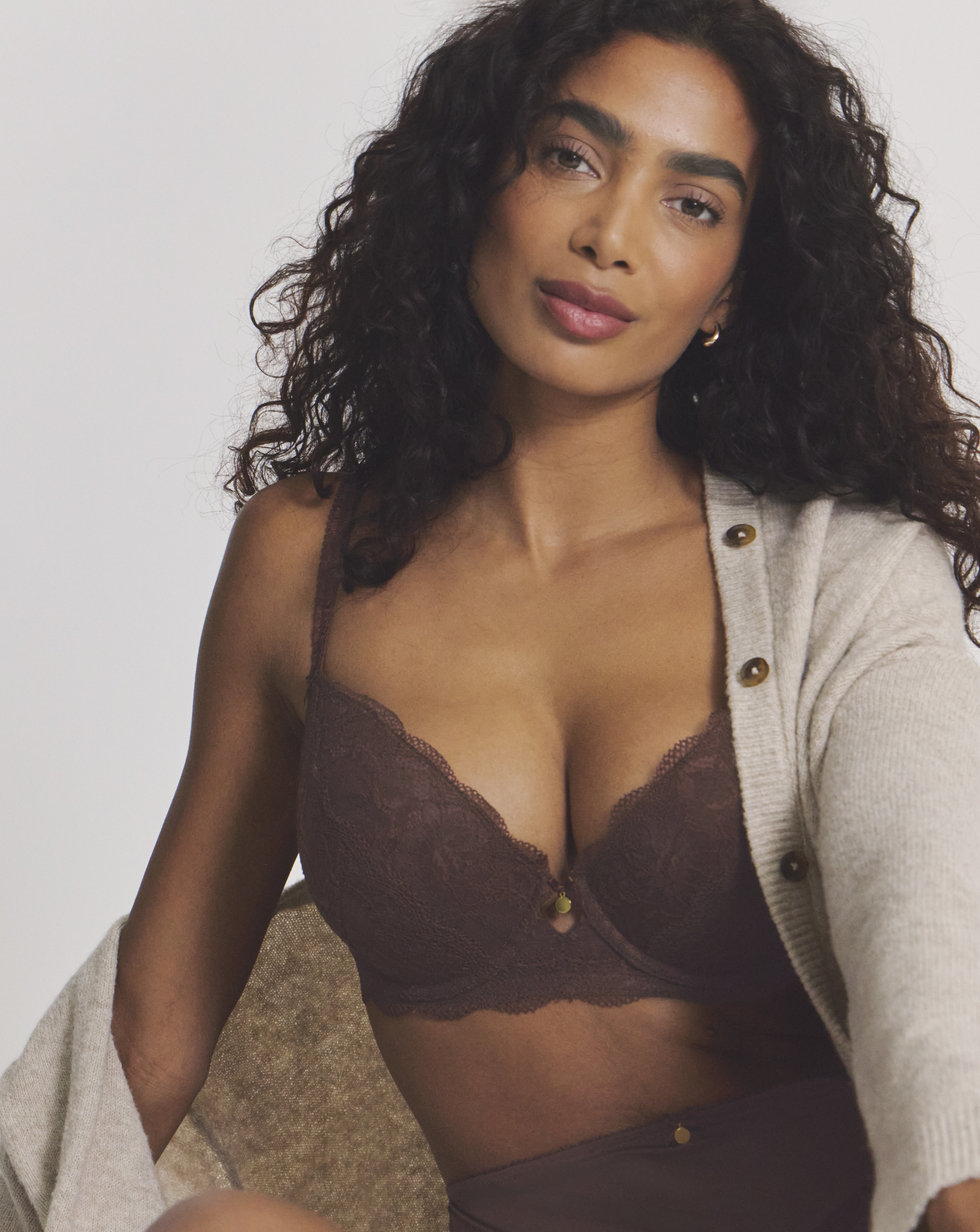 Pretty Secrets Floral Lace Plunge Bra