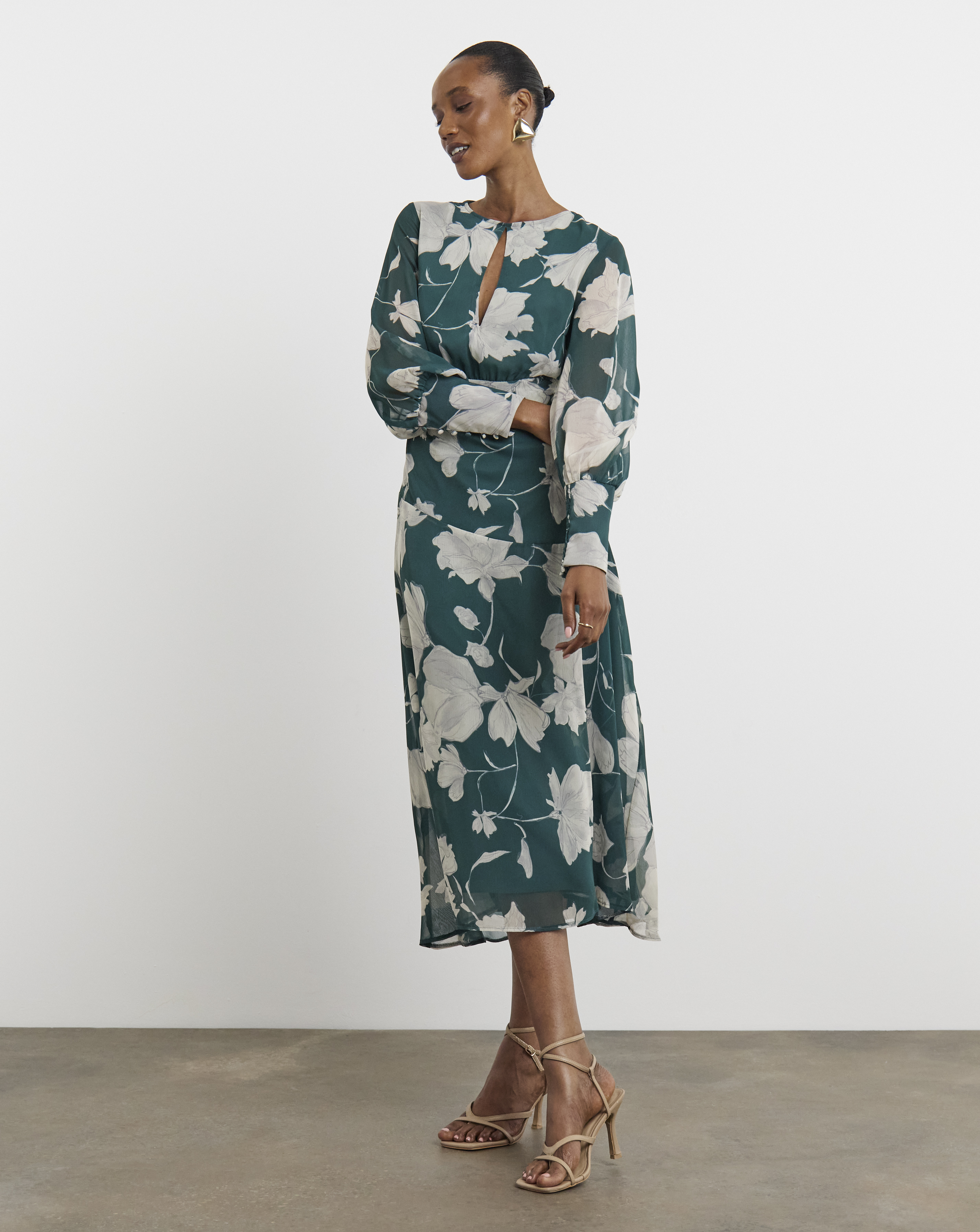 Joanna Hope Long Sleeve Maxi Dress