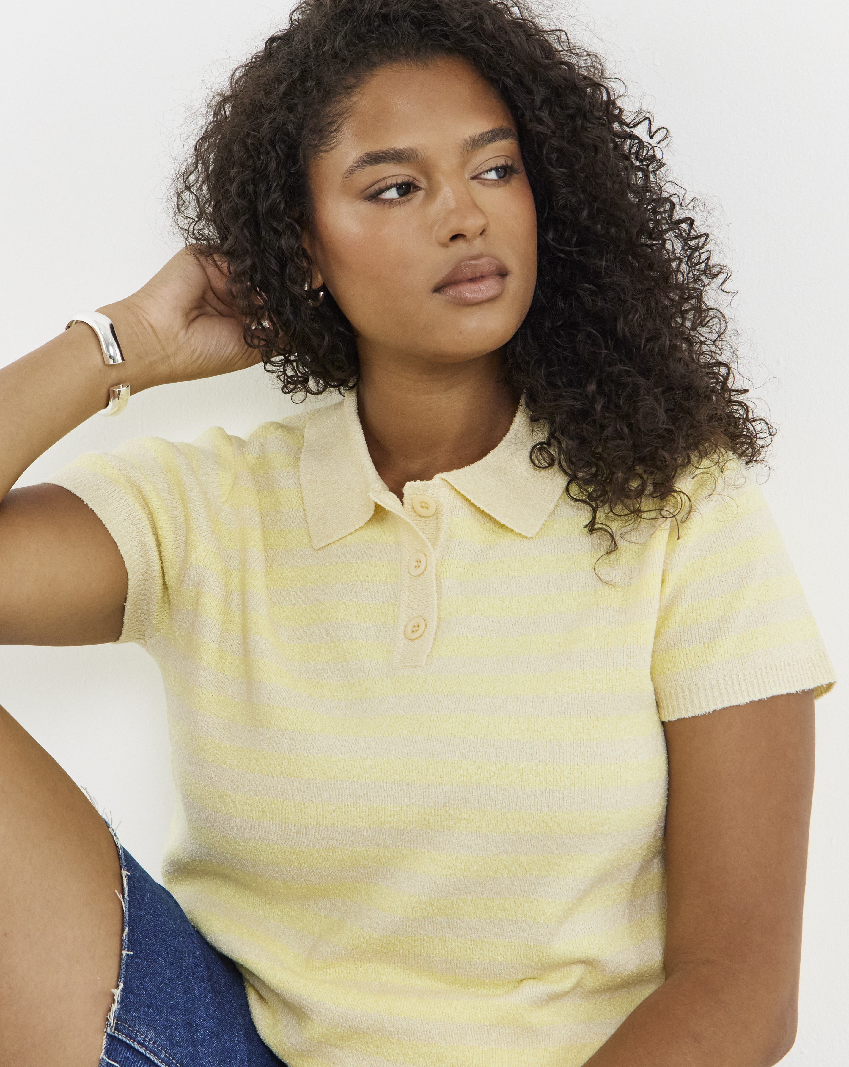 New In - Knitted Striped Polo