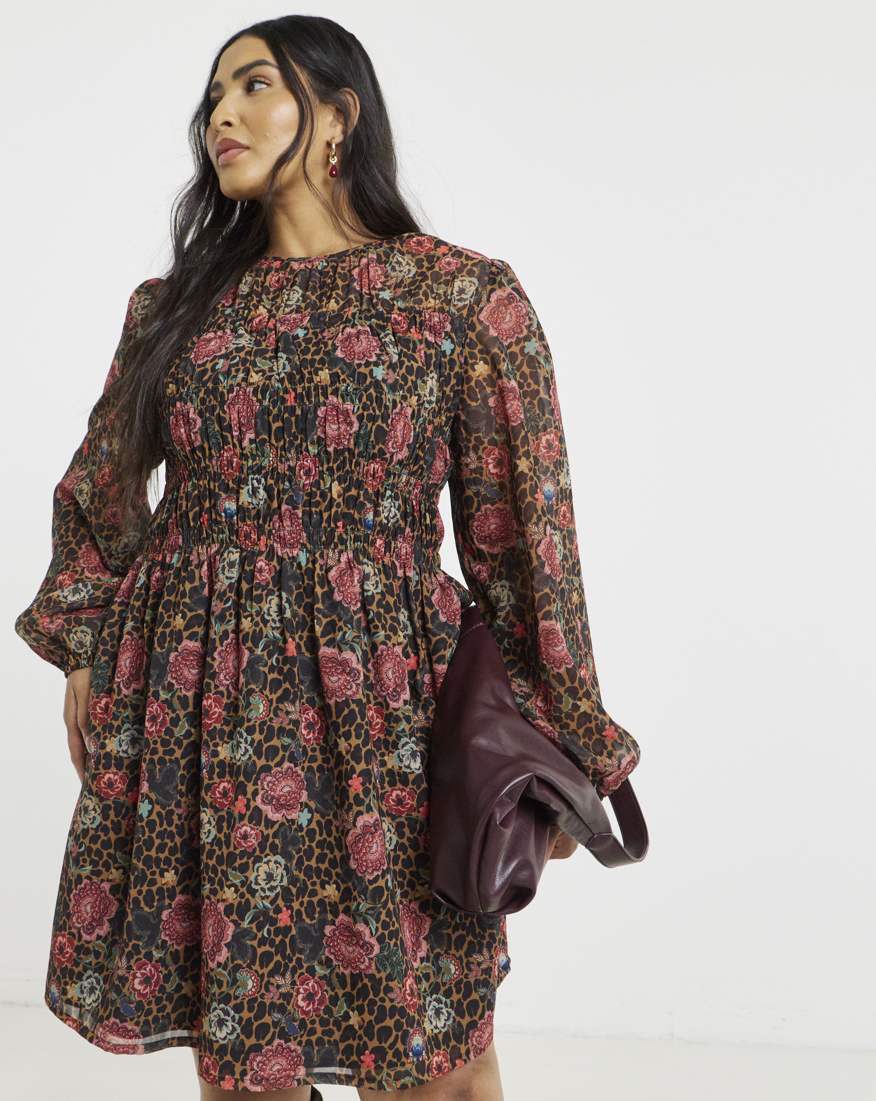 Simply Be Leopard Skater Dress