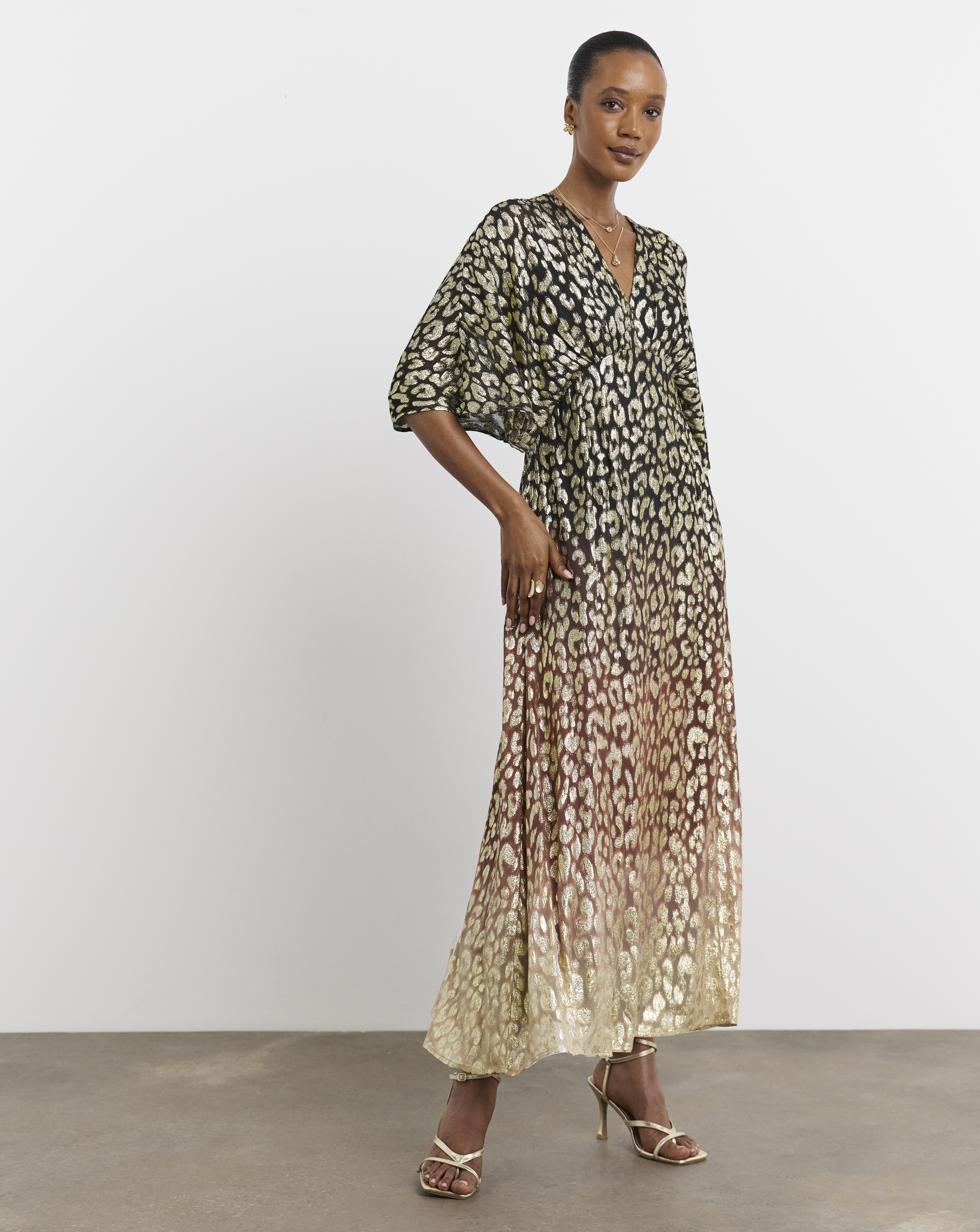 Joanna Hope Metallic Animal Dress