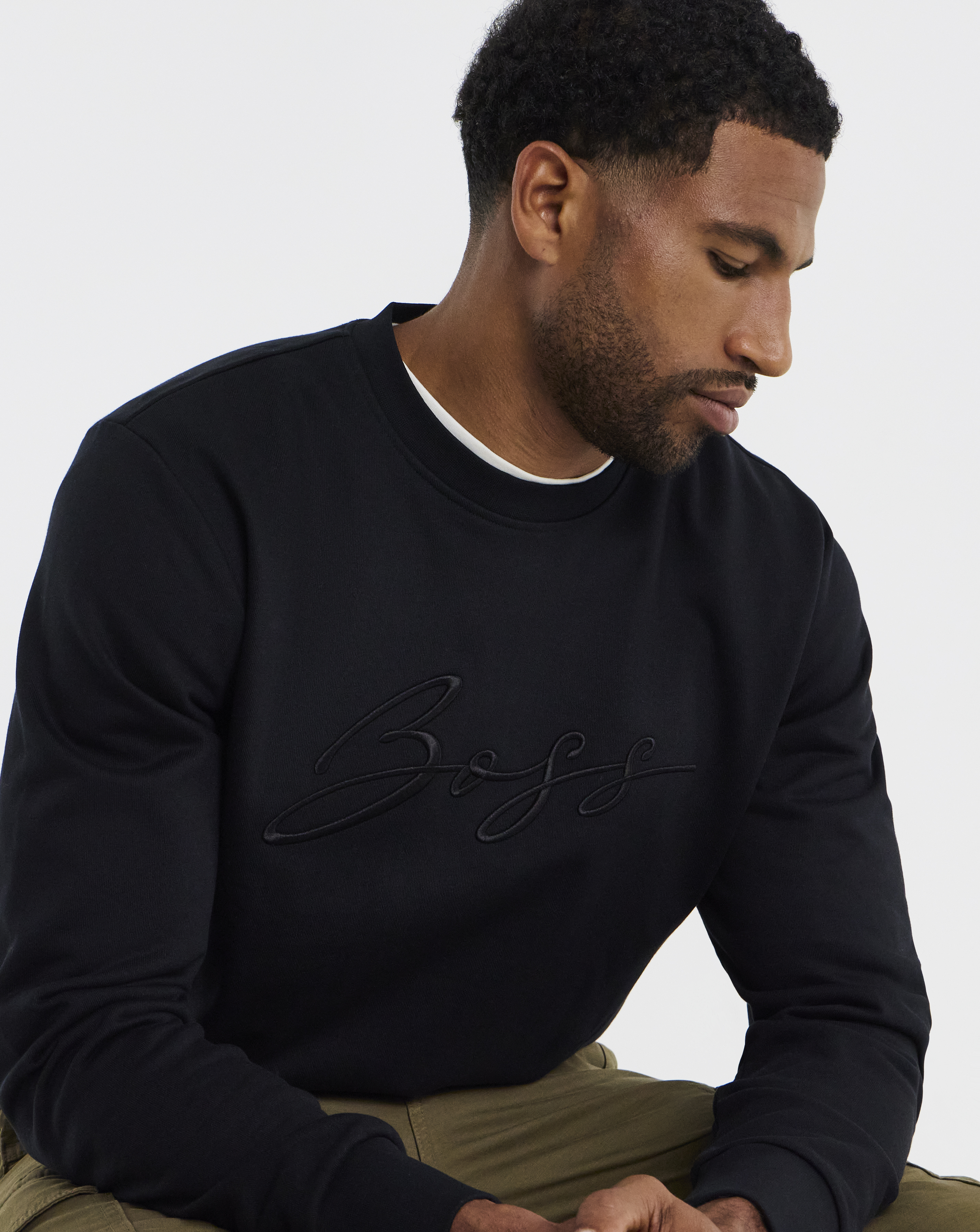 BOSS Script Logo Crew Sweat