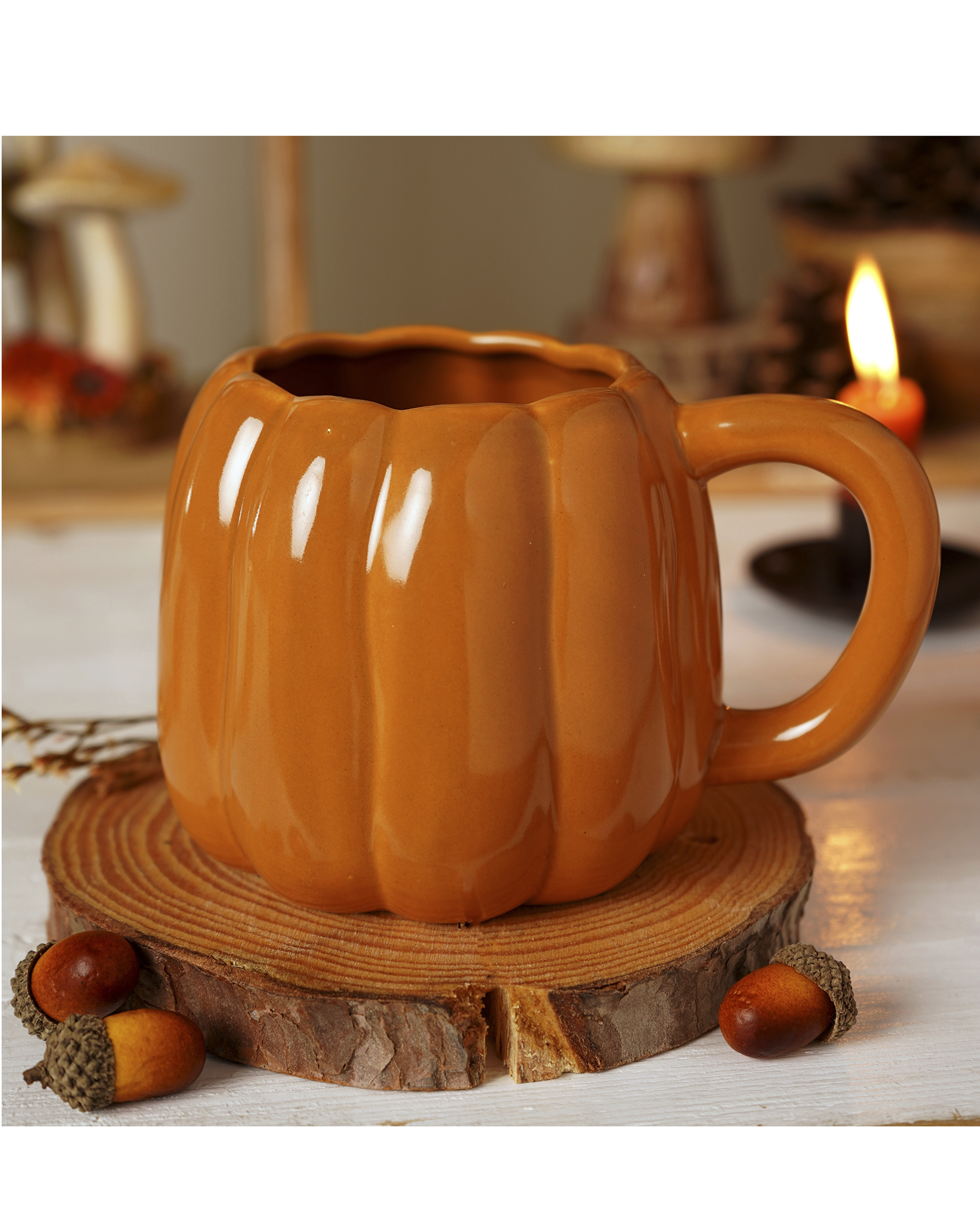 Country Living Pumpkin Mug - Orange