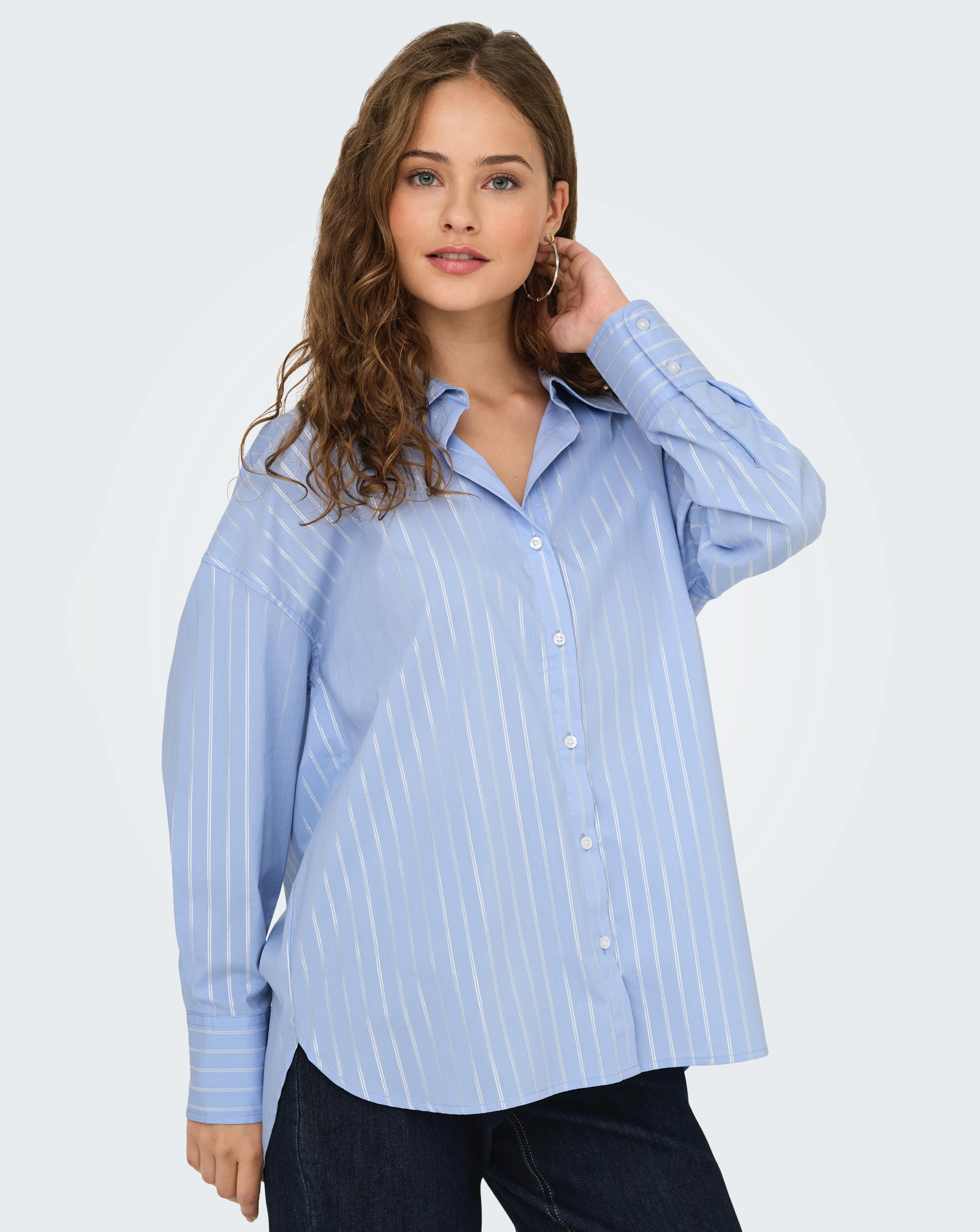 JDY Lurex Loose Woven Shirt