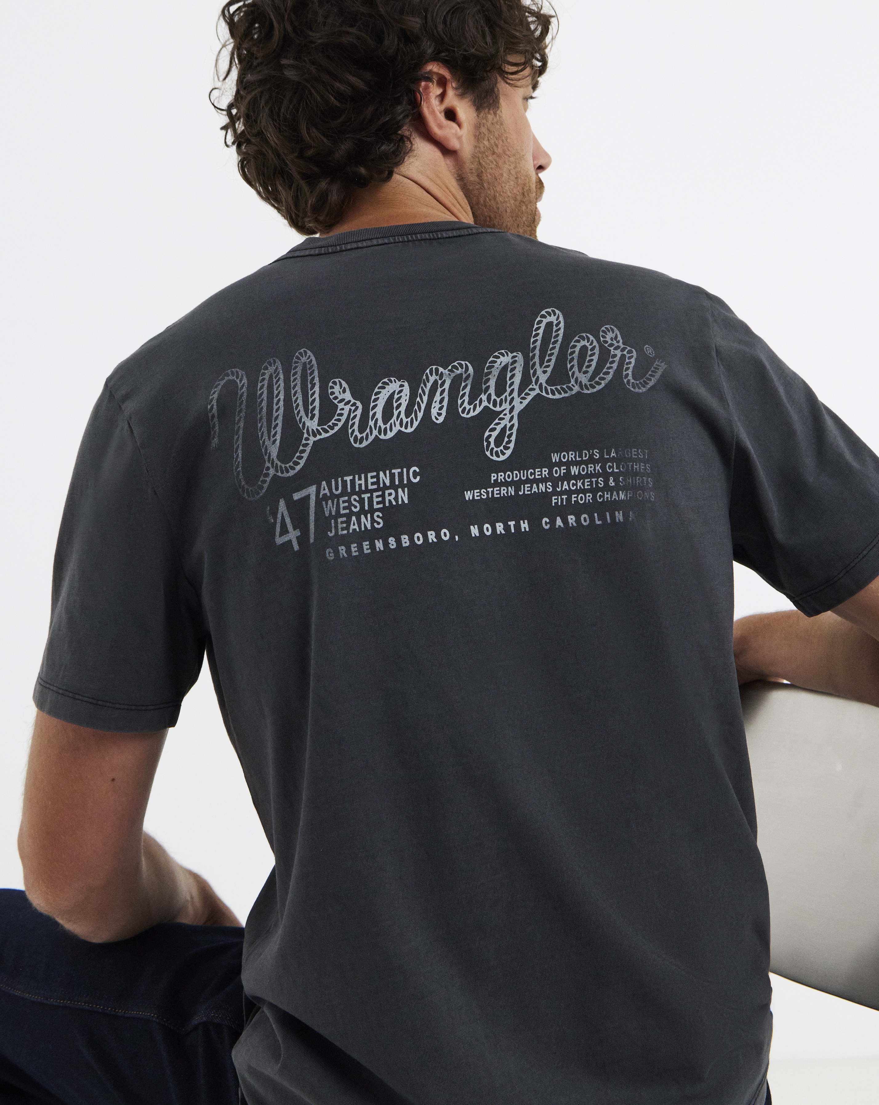 Wrangler Regular Graphic Tee Black Beauty Size S - Image 3