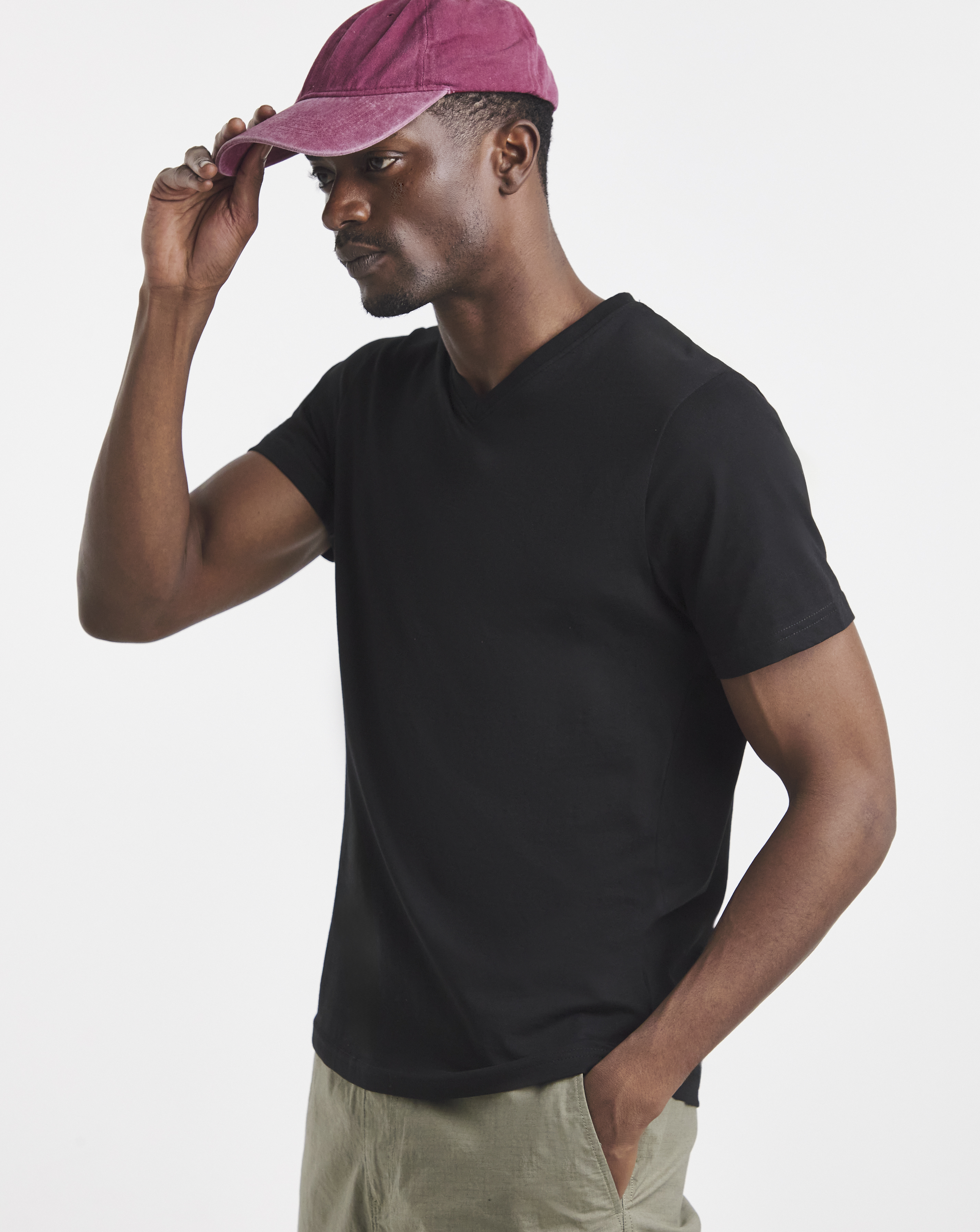 Pure Cotton V-Neck T-Shirt