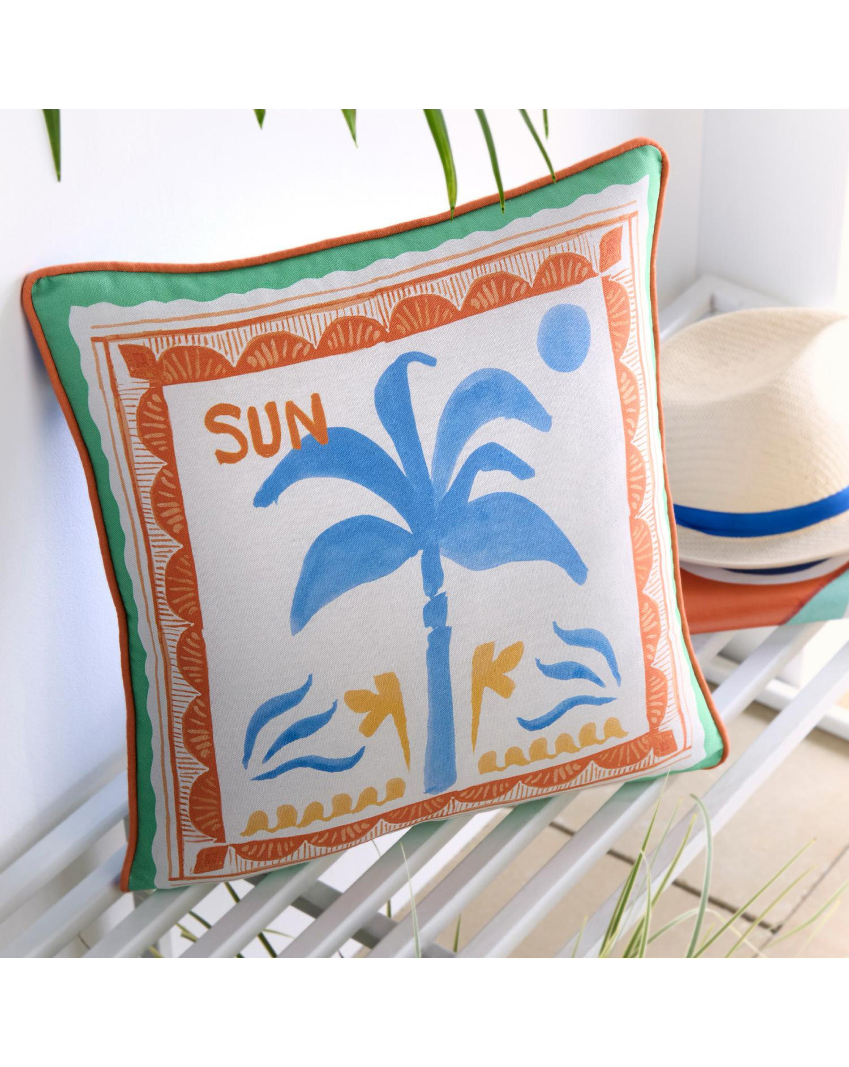 New In - Fusion Soleil Palm Outdoor Cushion