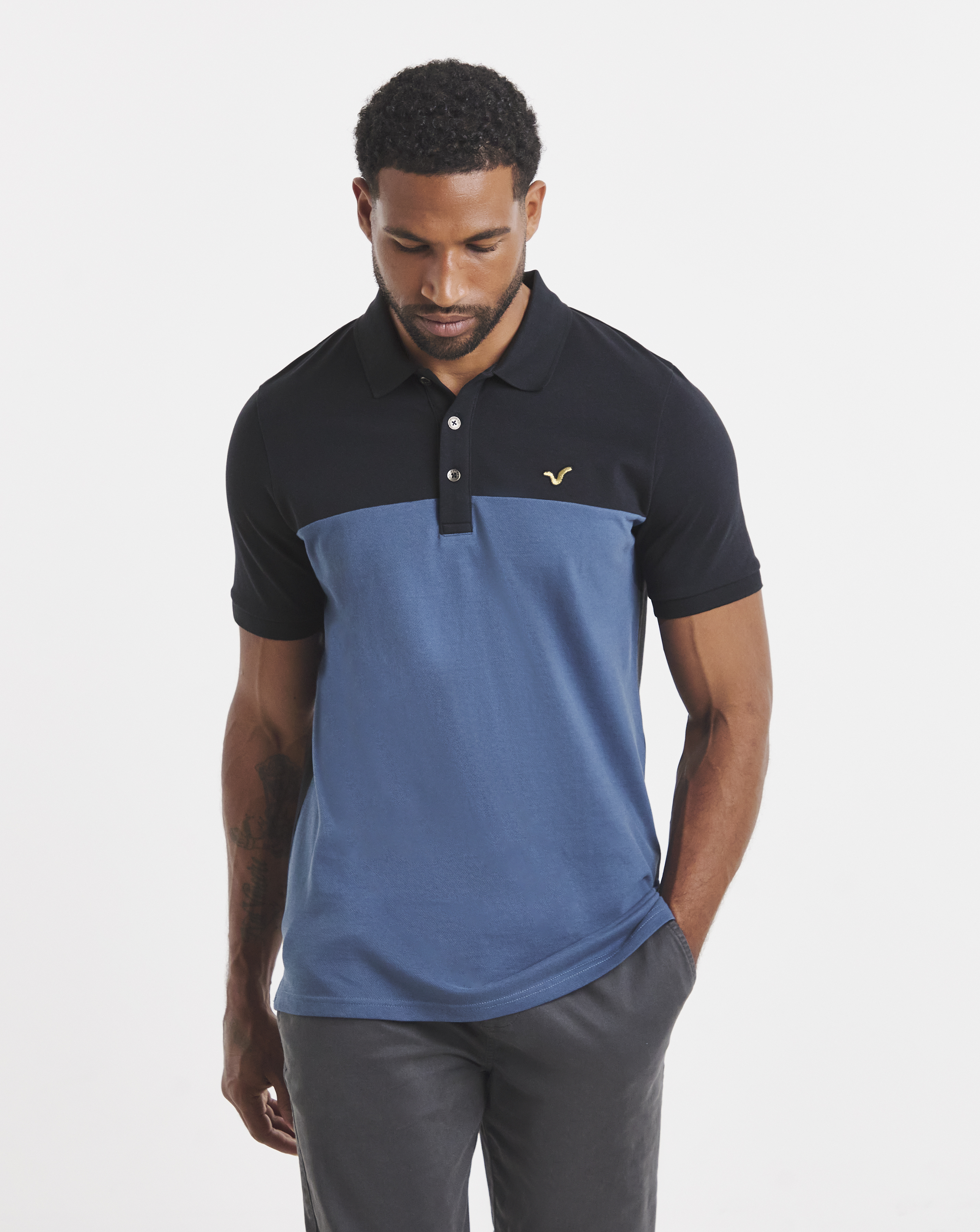 Voi Colour Block Pique Polo Long