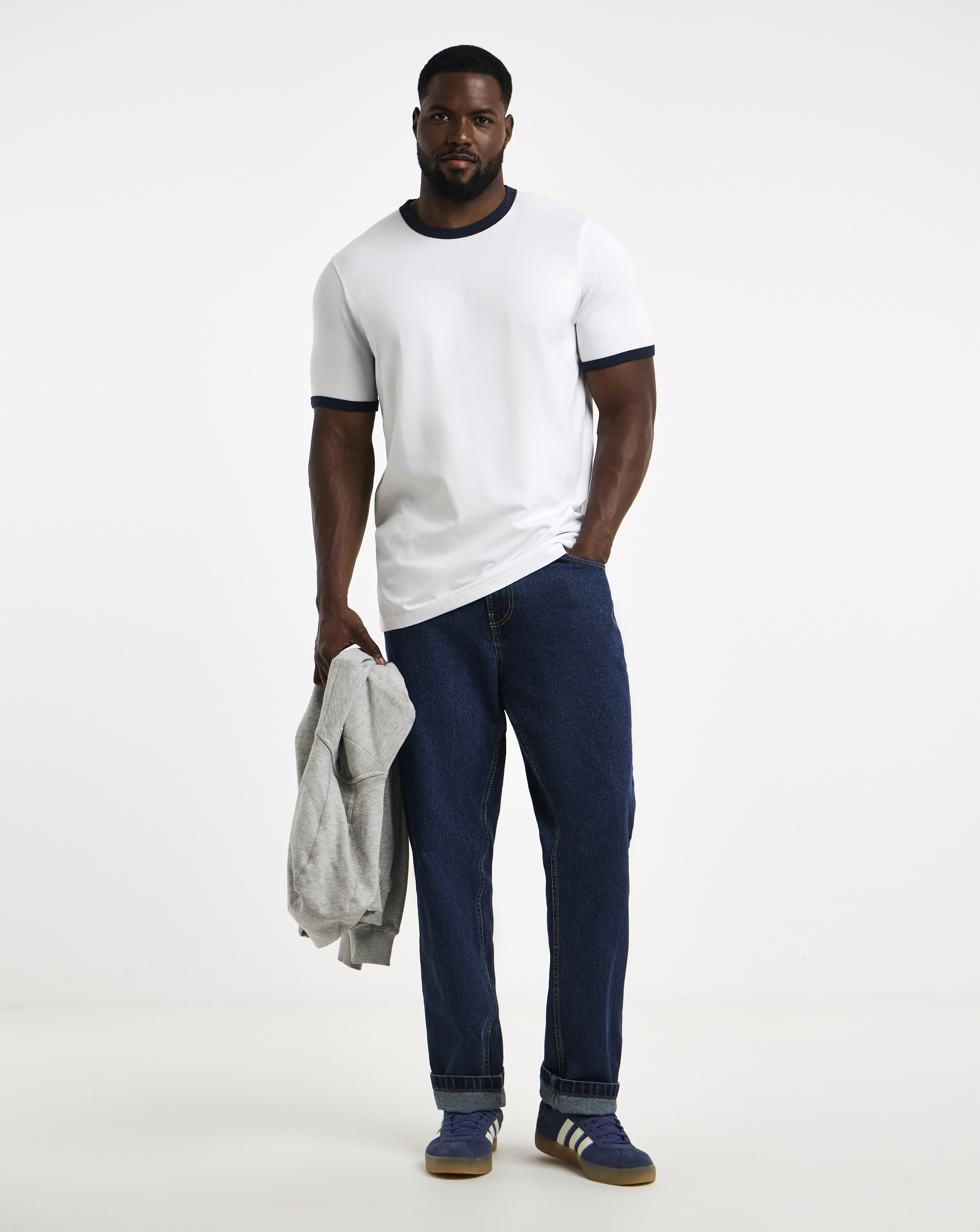 New In - Contrast Ringer T-Shirt Reg-Fit Long