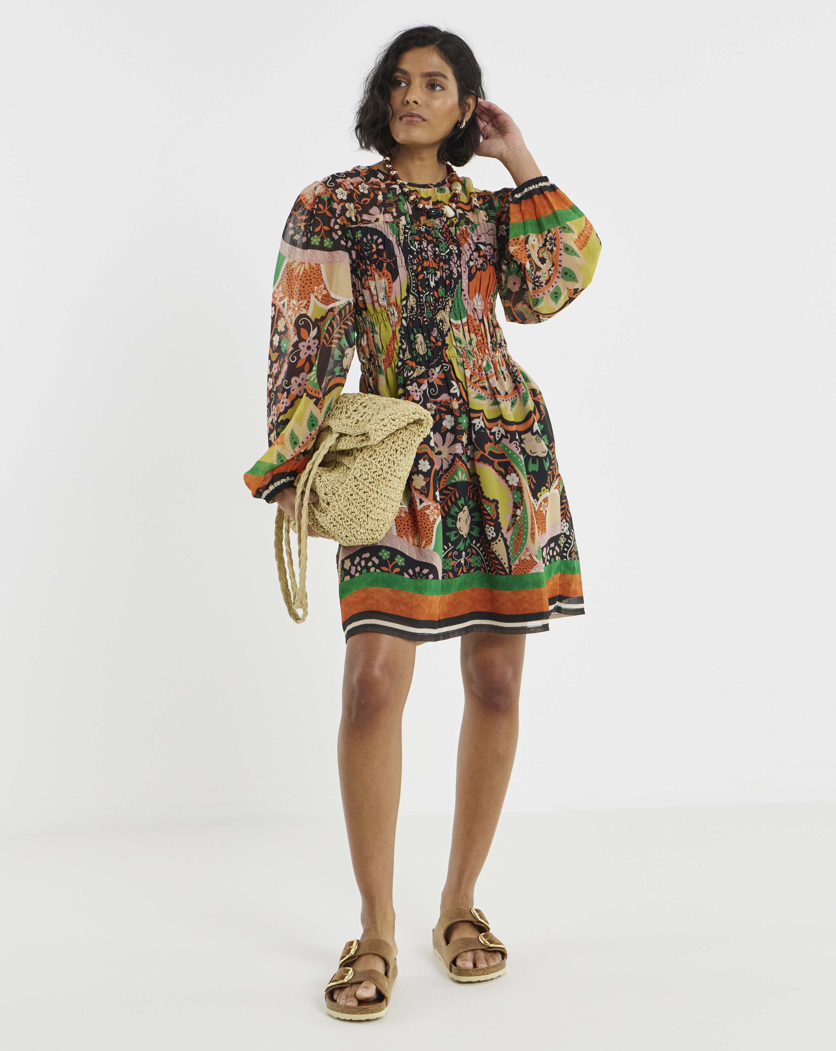 New In - Simply Be Shirred Skater Dress