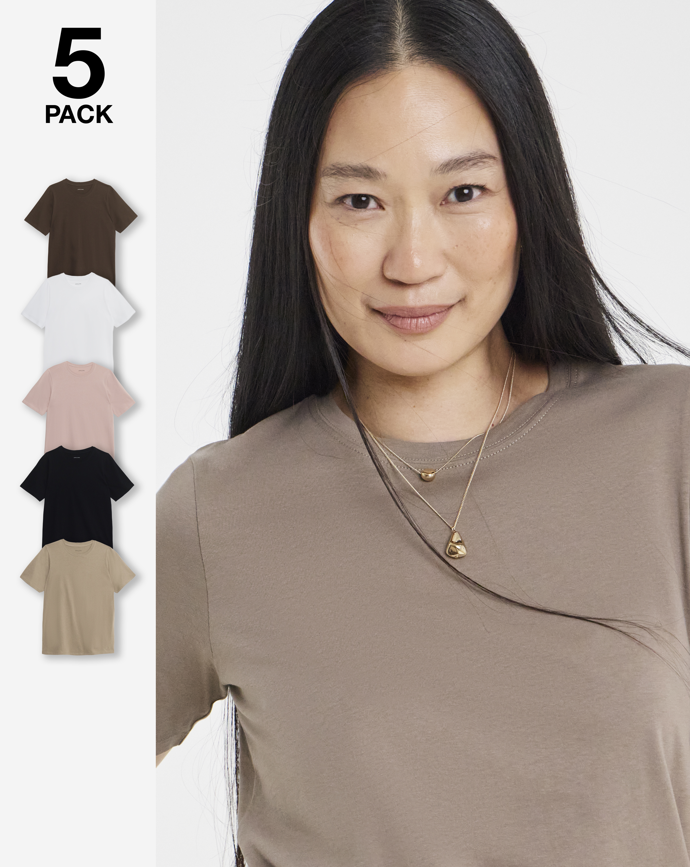 New In - 5 Pack Crew Neck Short Sleeve T-Shirts