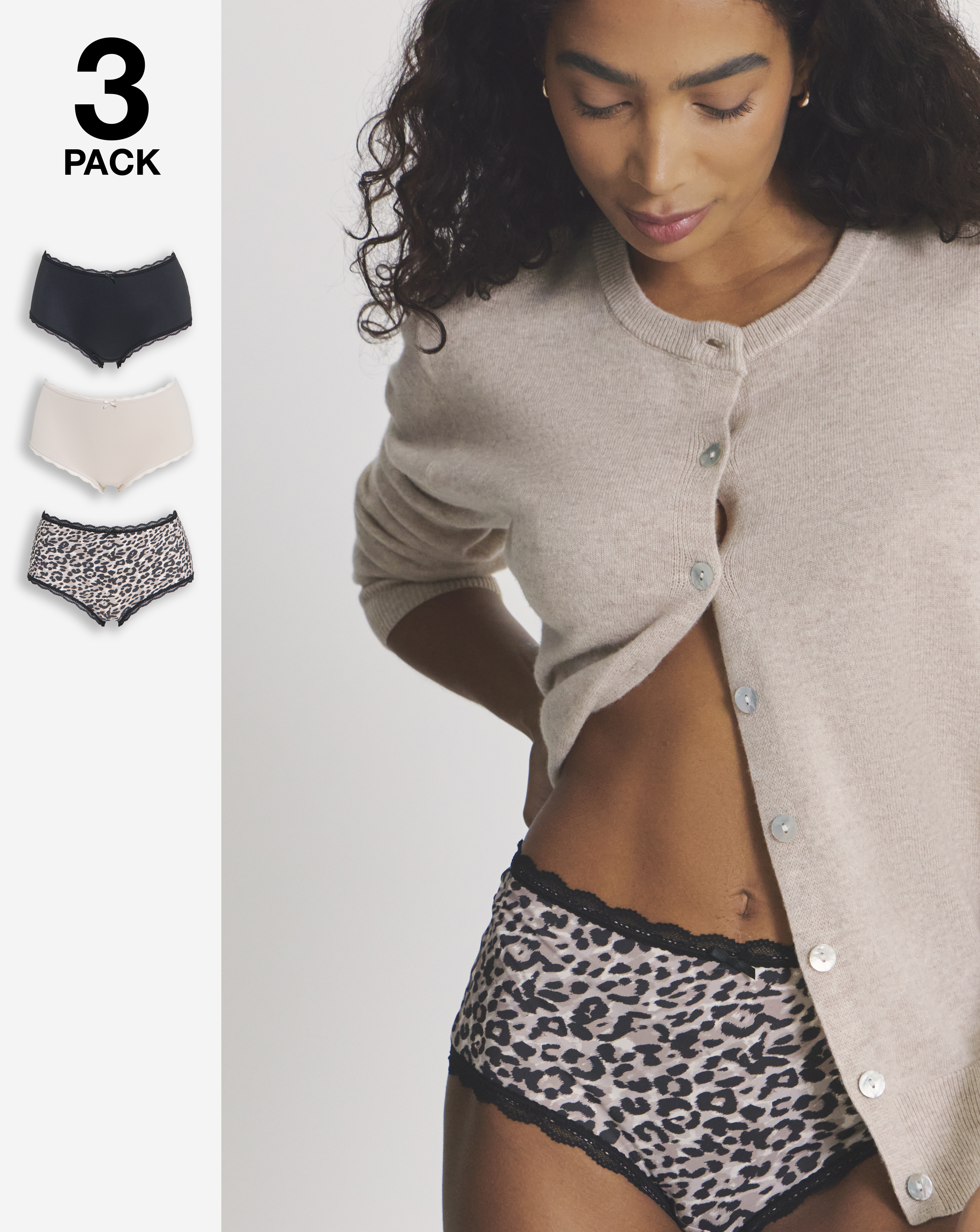 New In - Pretty Secrets 3 Pack Short Briefs