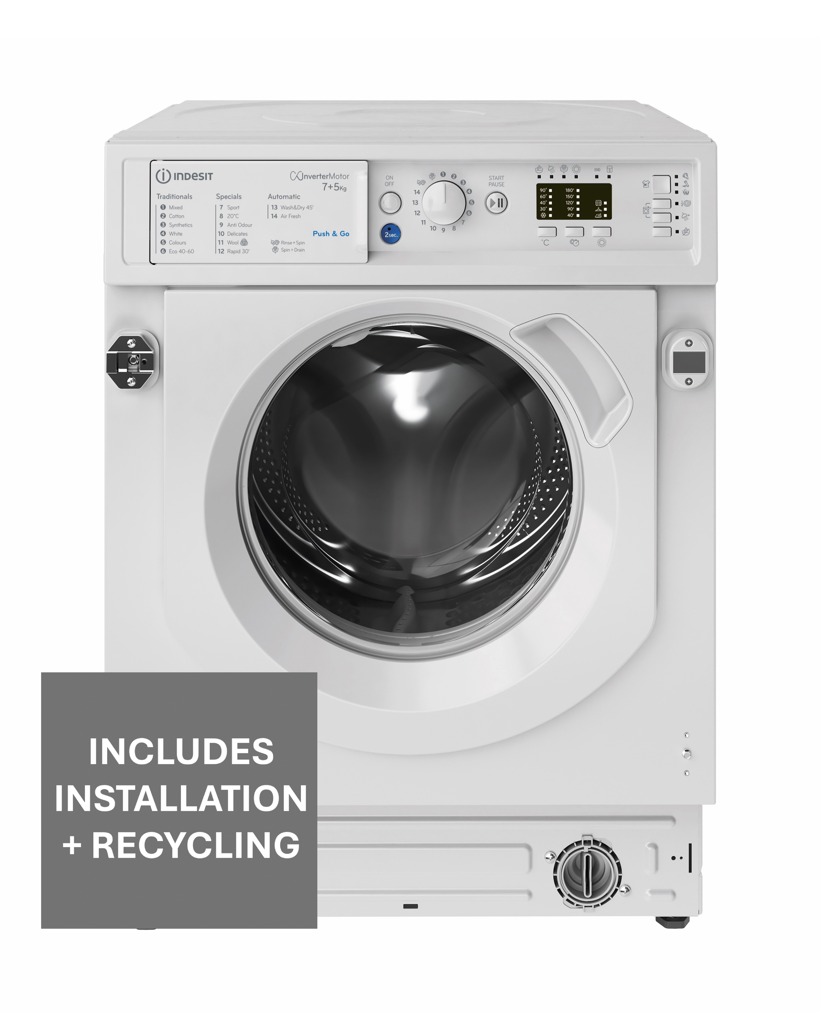 Indesit BIWDIL75148UK Integ WashDry Ins