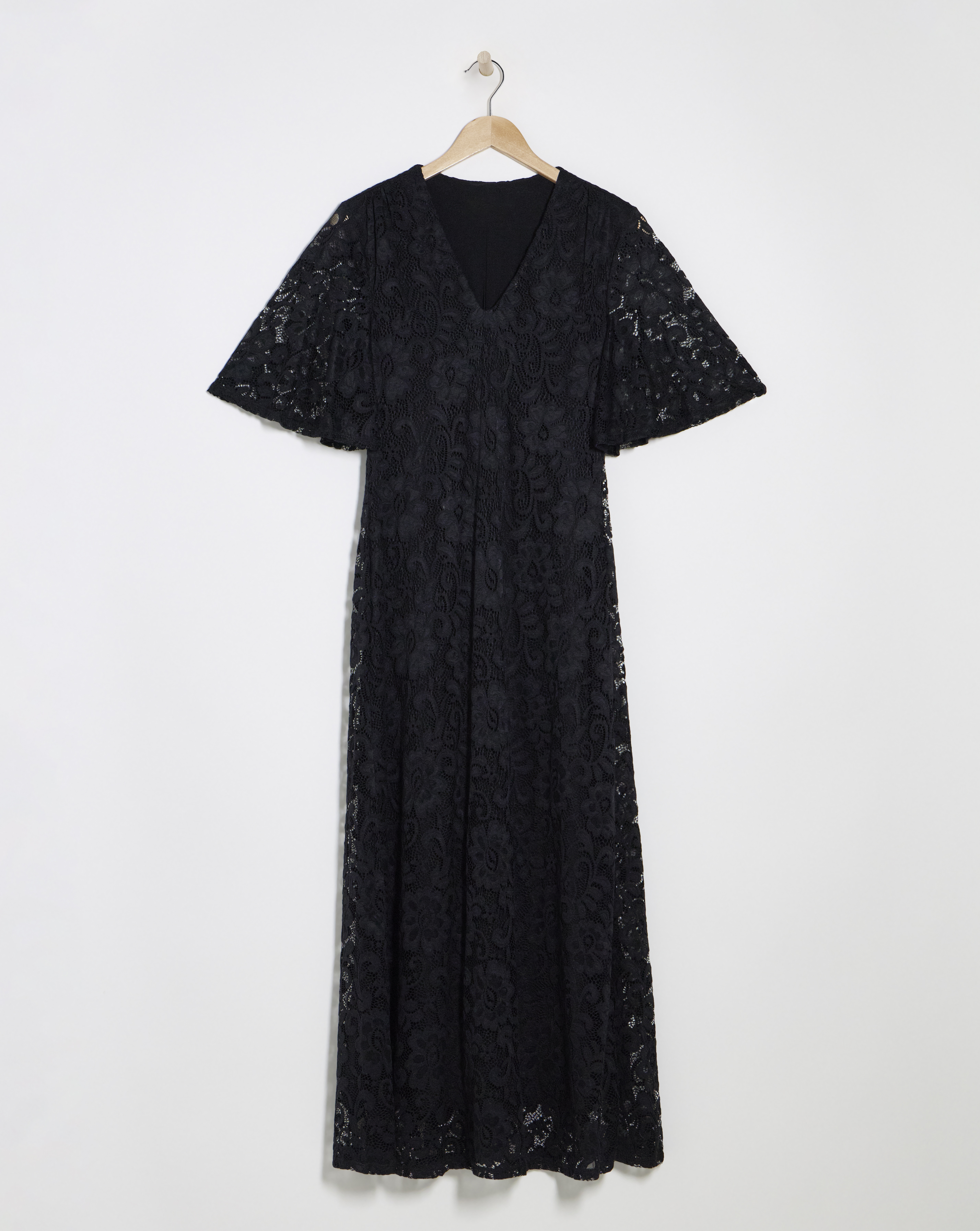 Flounce London Lace Short Sleeve Maxi Dress