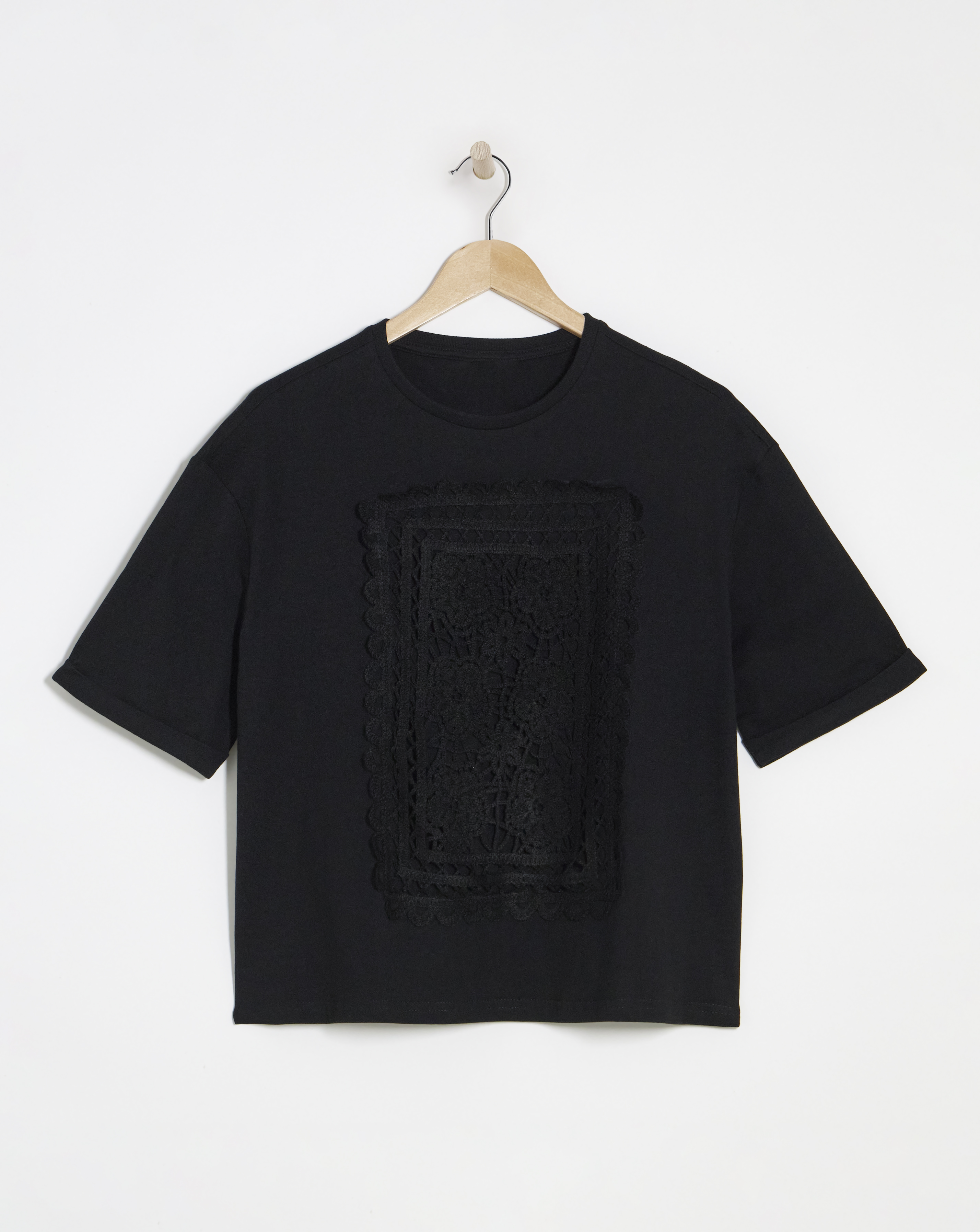 Native Youth Corchet Panel T-shirt