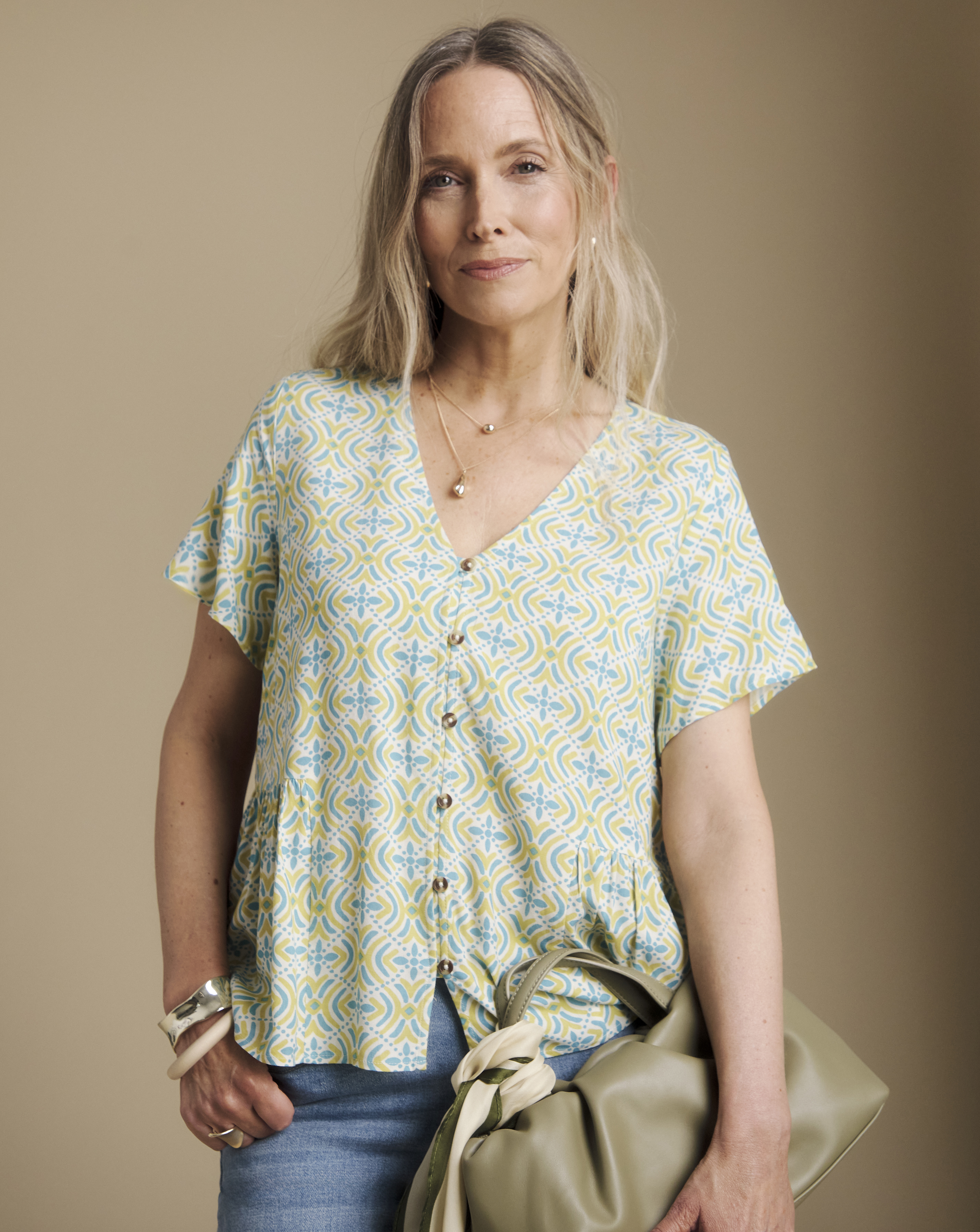 Julipa Printed Button Through Blouse