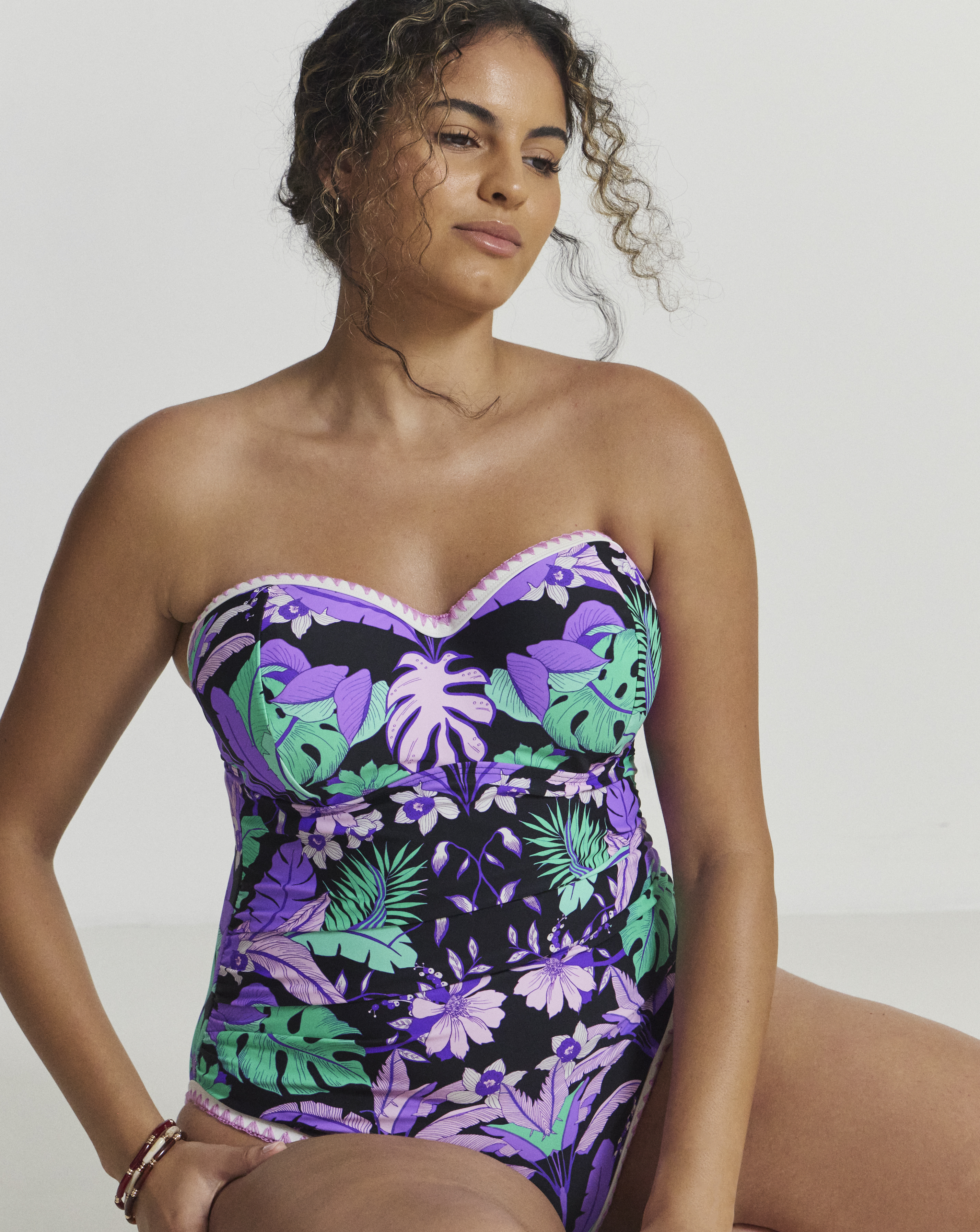 Figleaves Frida  Underwired Bandeau Swimsuit