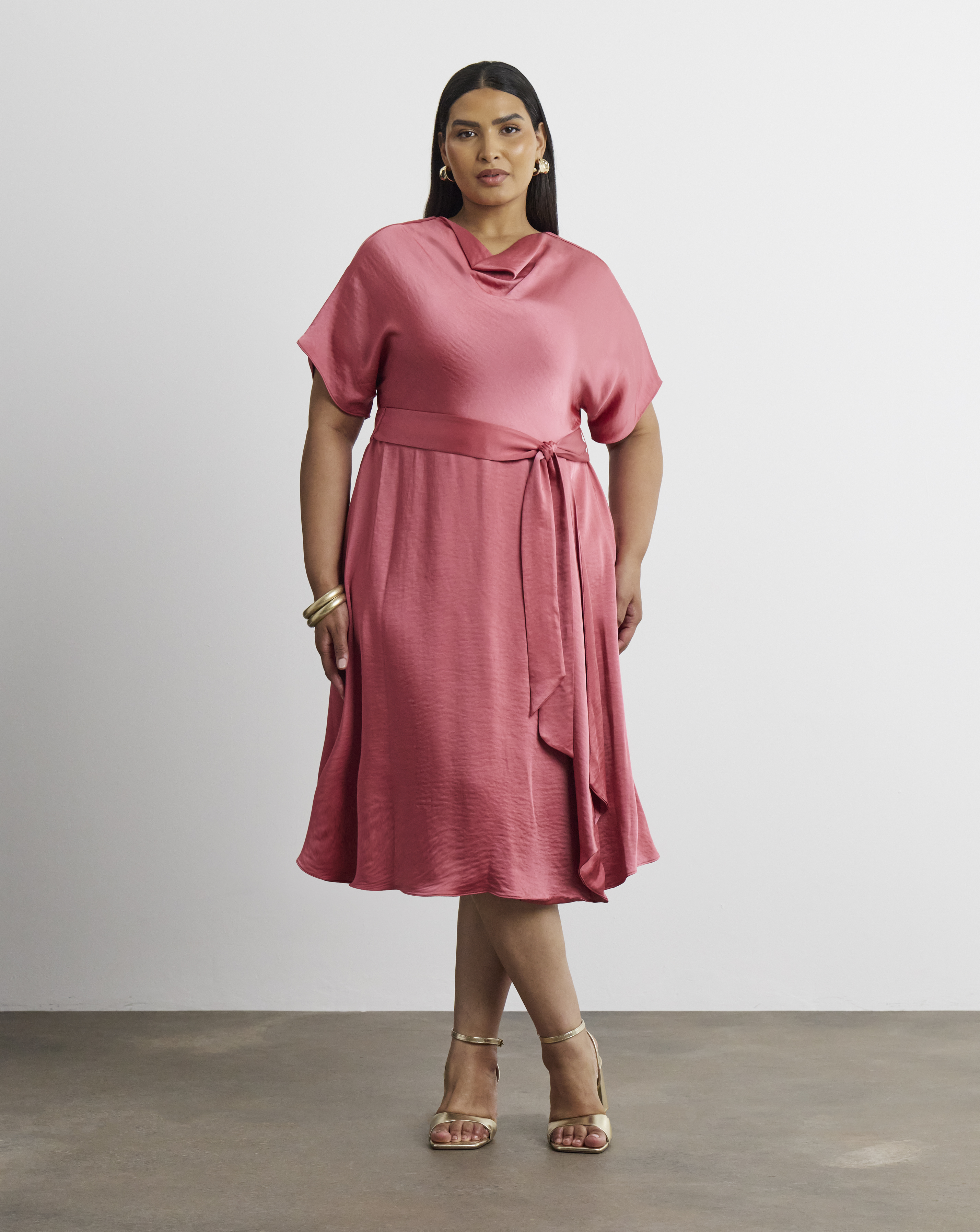 Joanna Hope Cowl Neck Dress