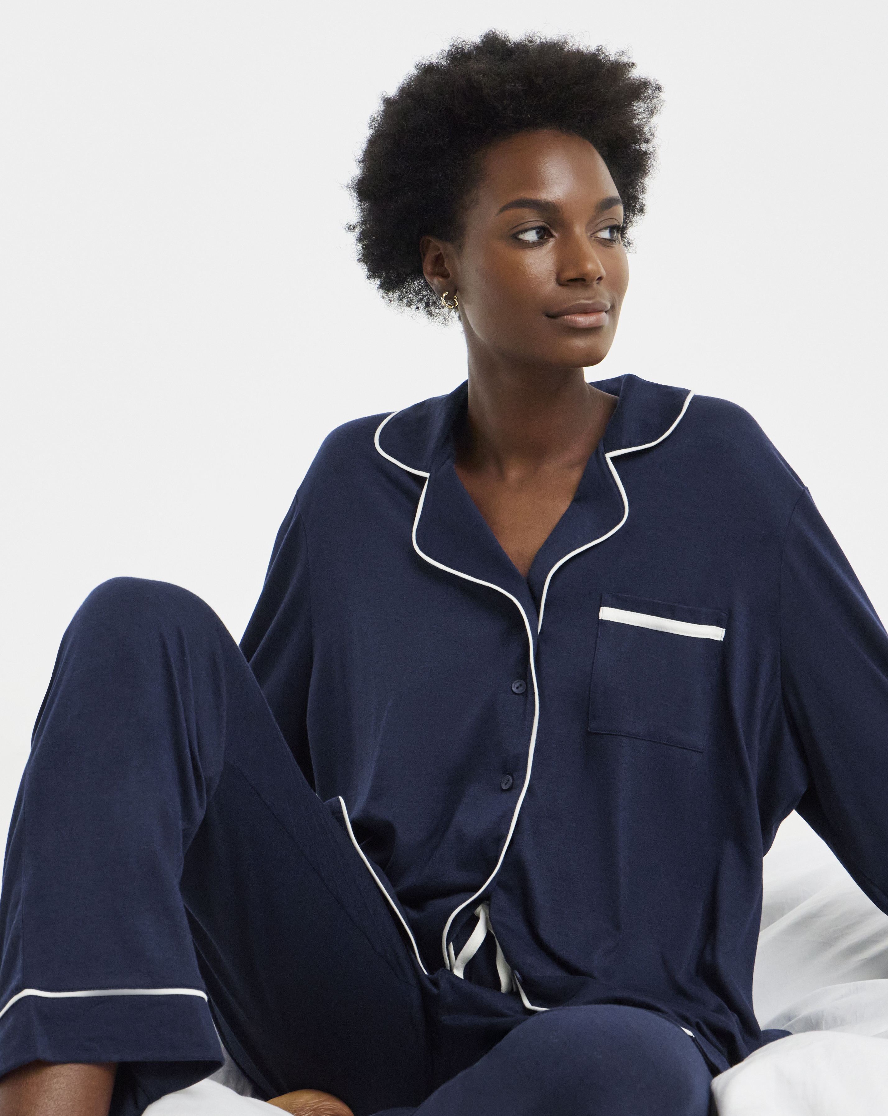 Pretty Secrets Soft Revere Pyjama Set Navy