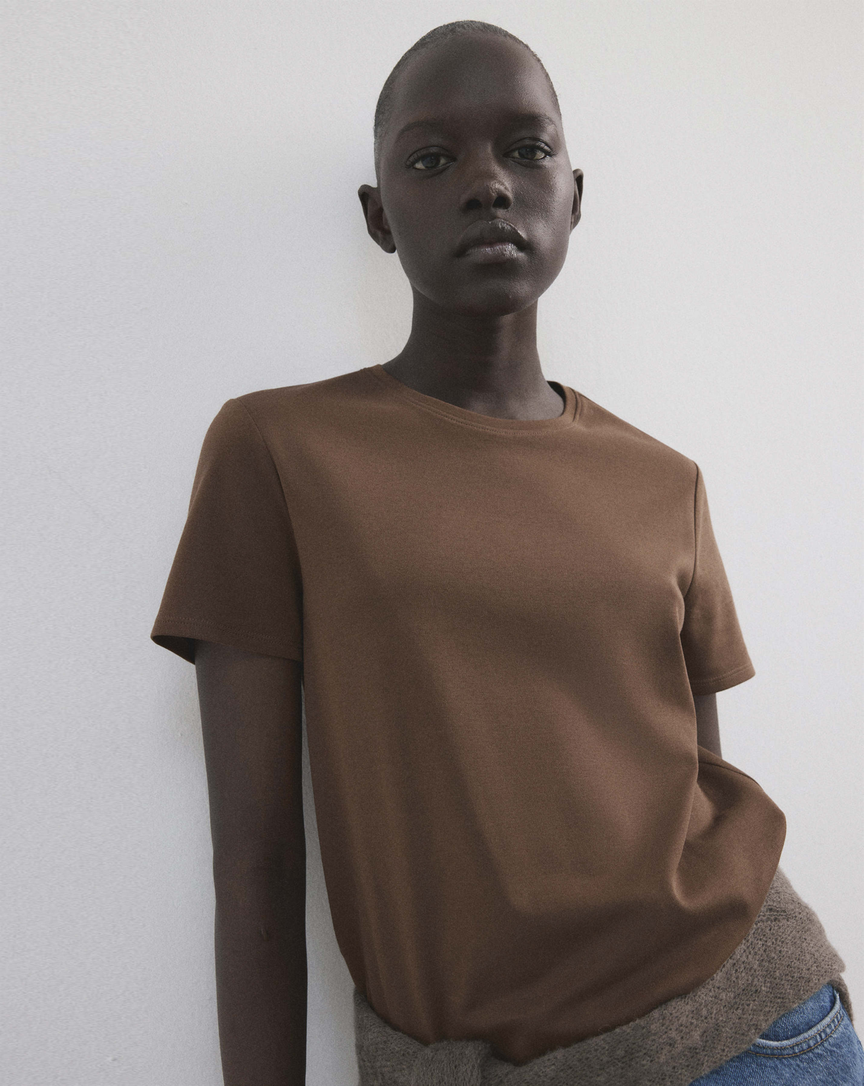 Mango Short-Sleeved Cotton T-Shirt Brown - Mango - SizeXXL