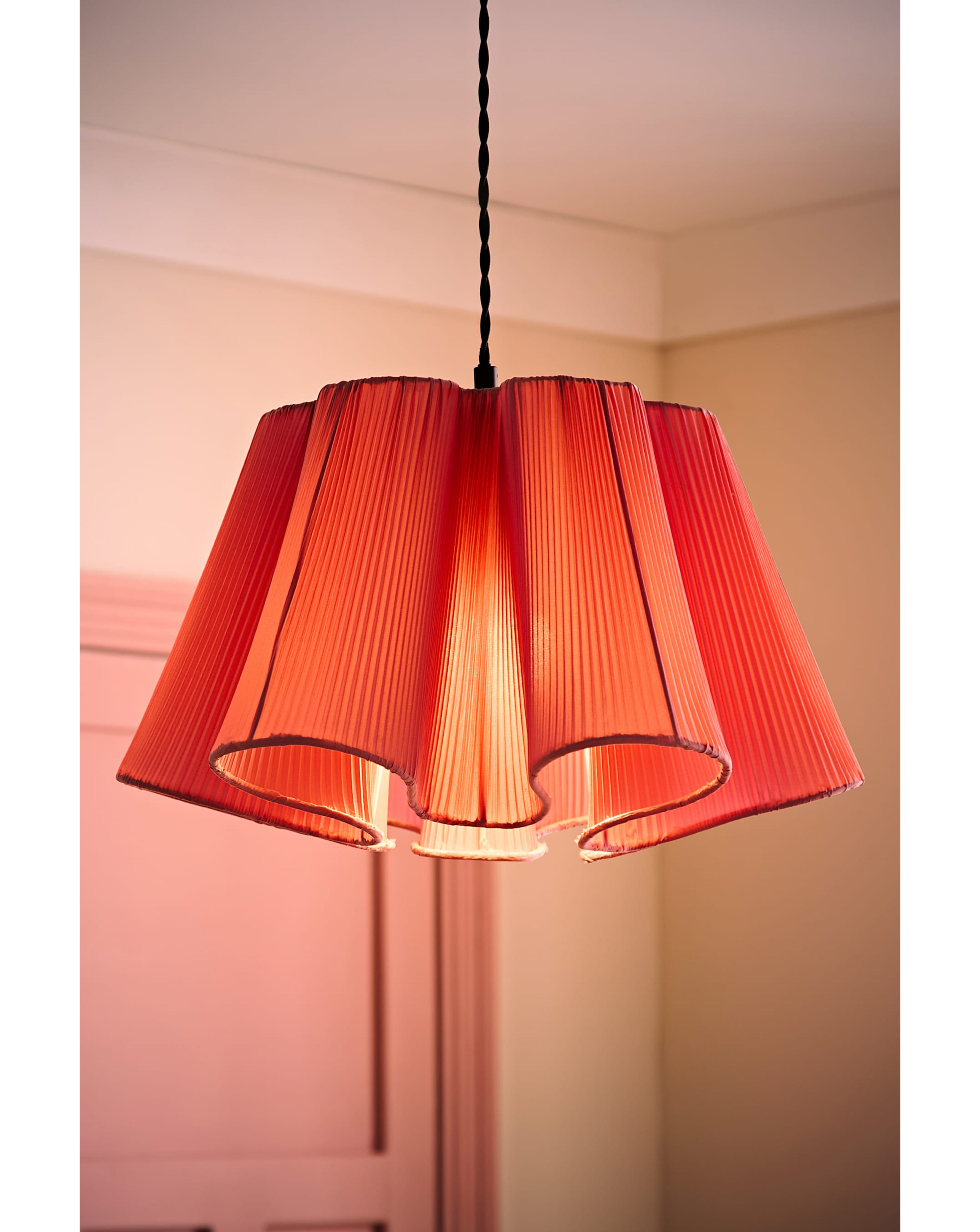 ValueLights Jemima Pink Full Pleated Shade