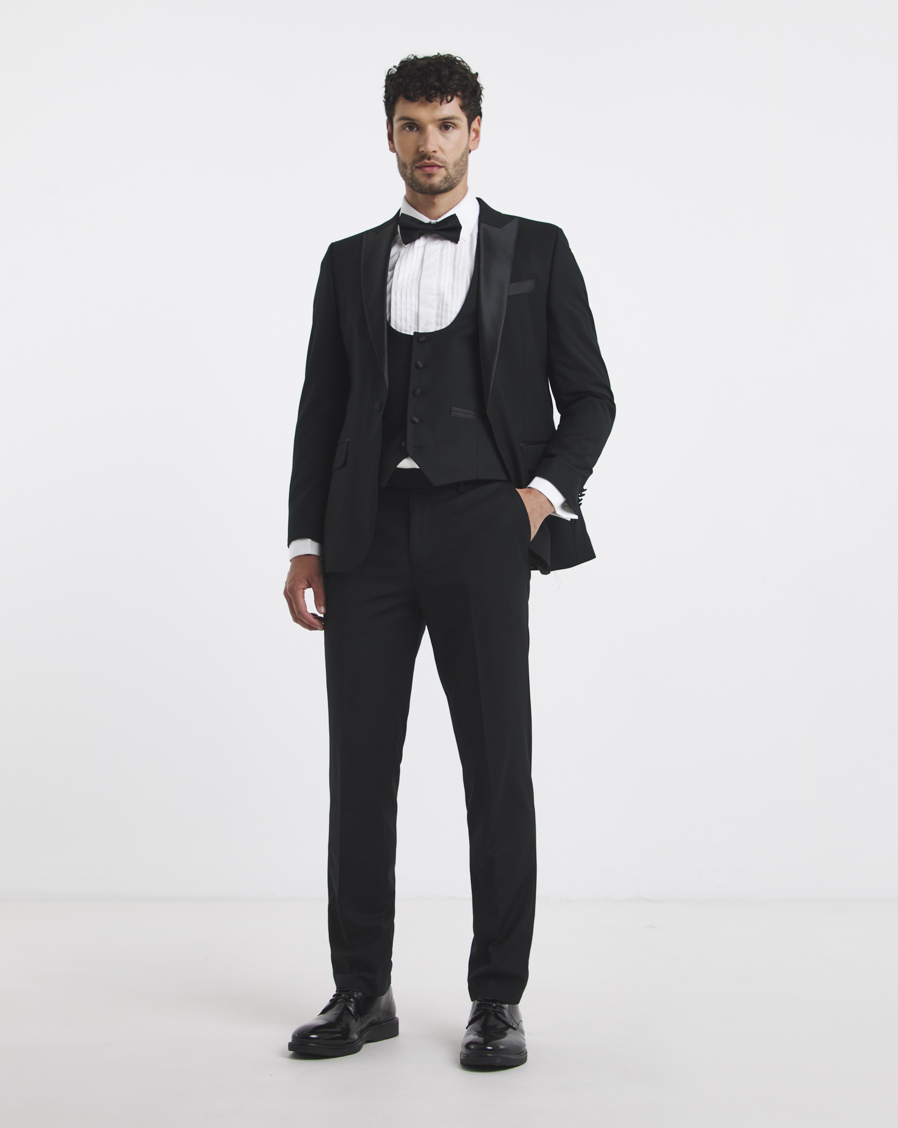 Premium Textured Tuxedo Stretch Trouser