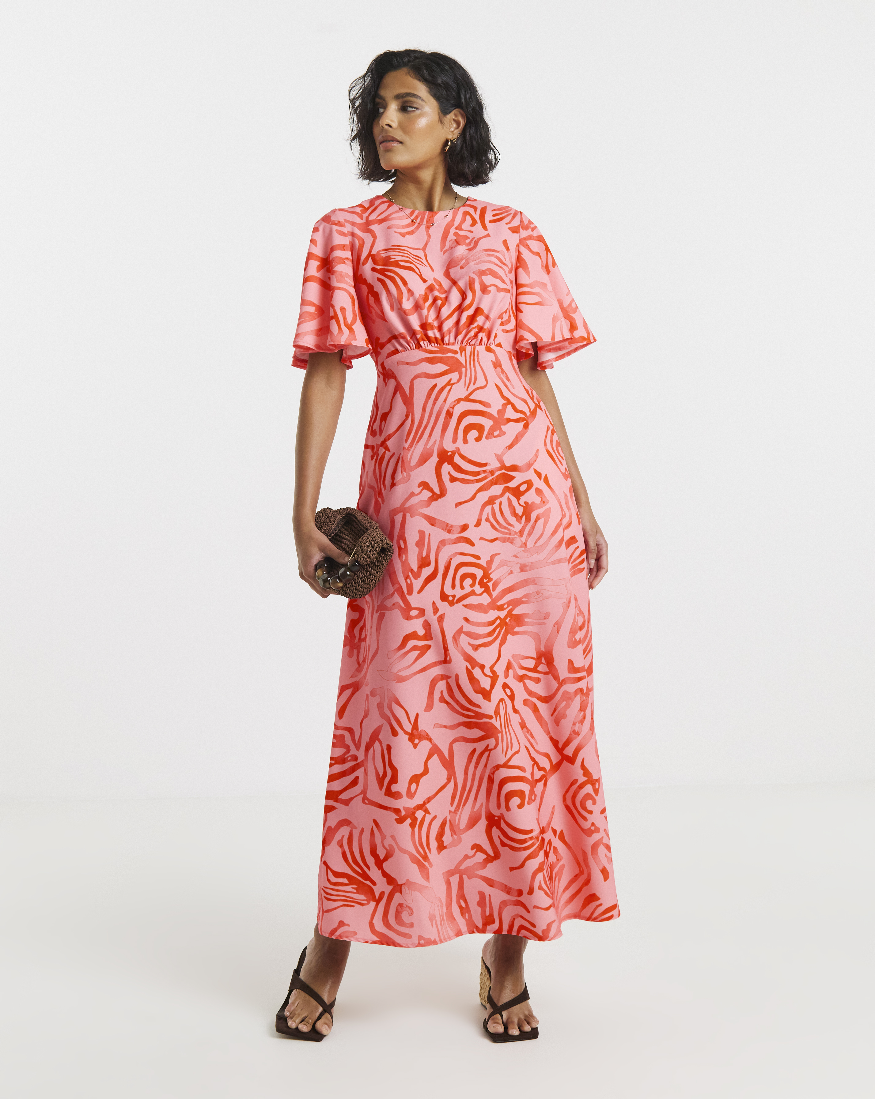 New In - Twisted Wunder Satin Crepe Maxi Dress