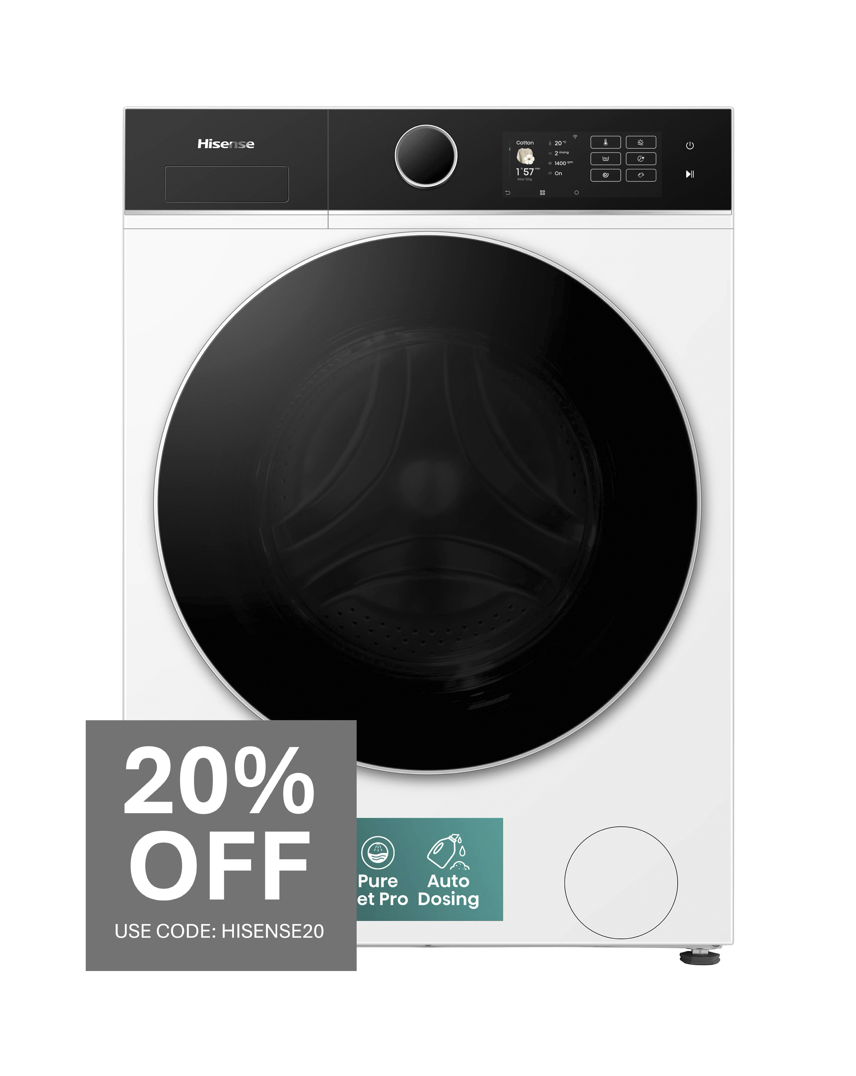 Hisense WD5I1245BWR White