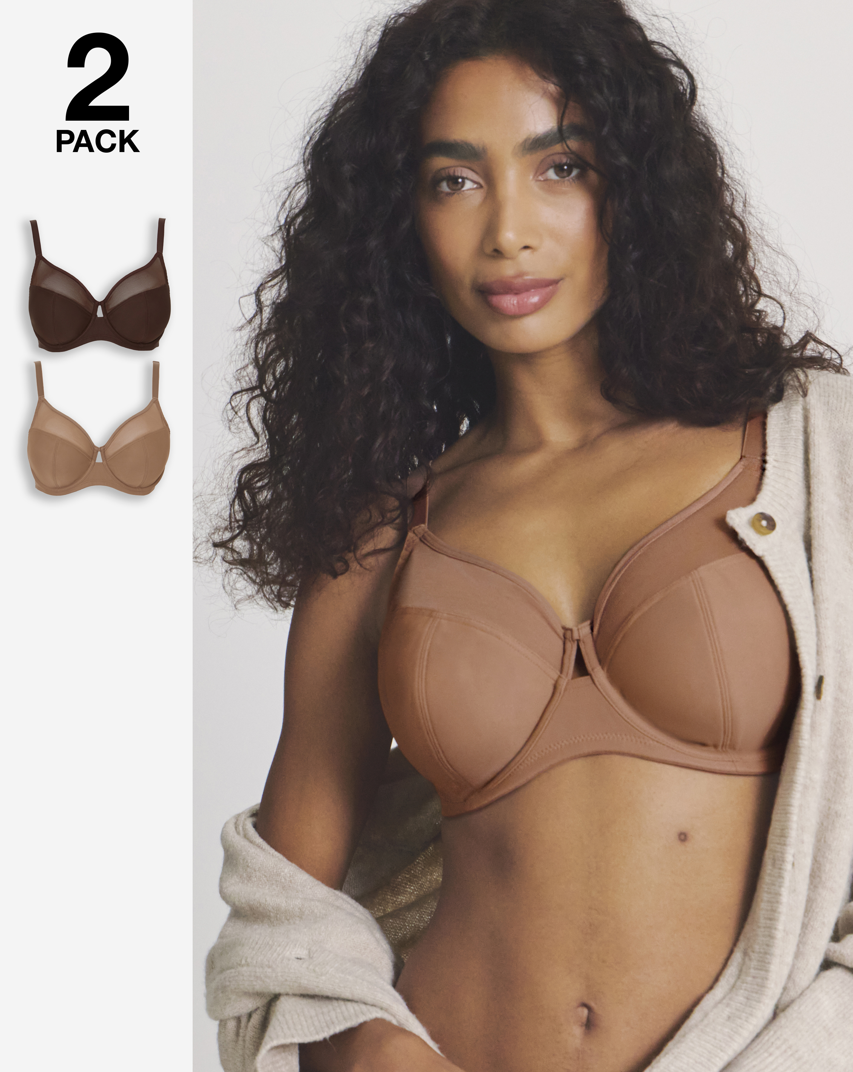 New In - 2 Pack Maisie Mesh Minimiser Bras