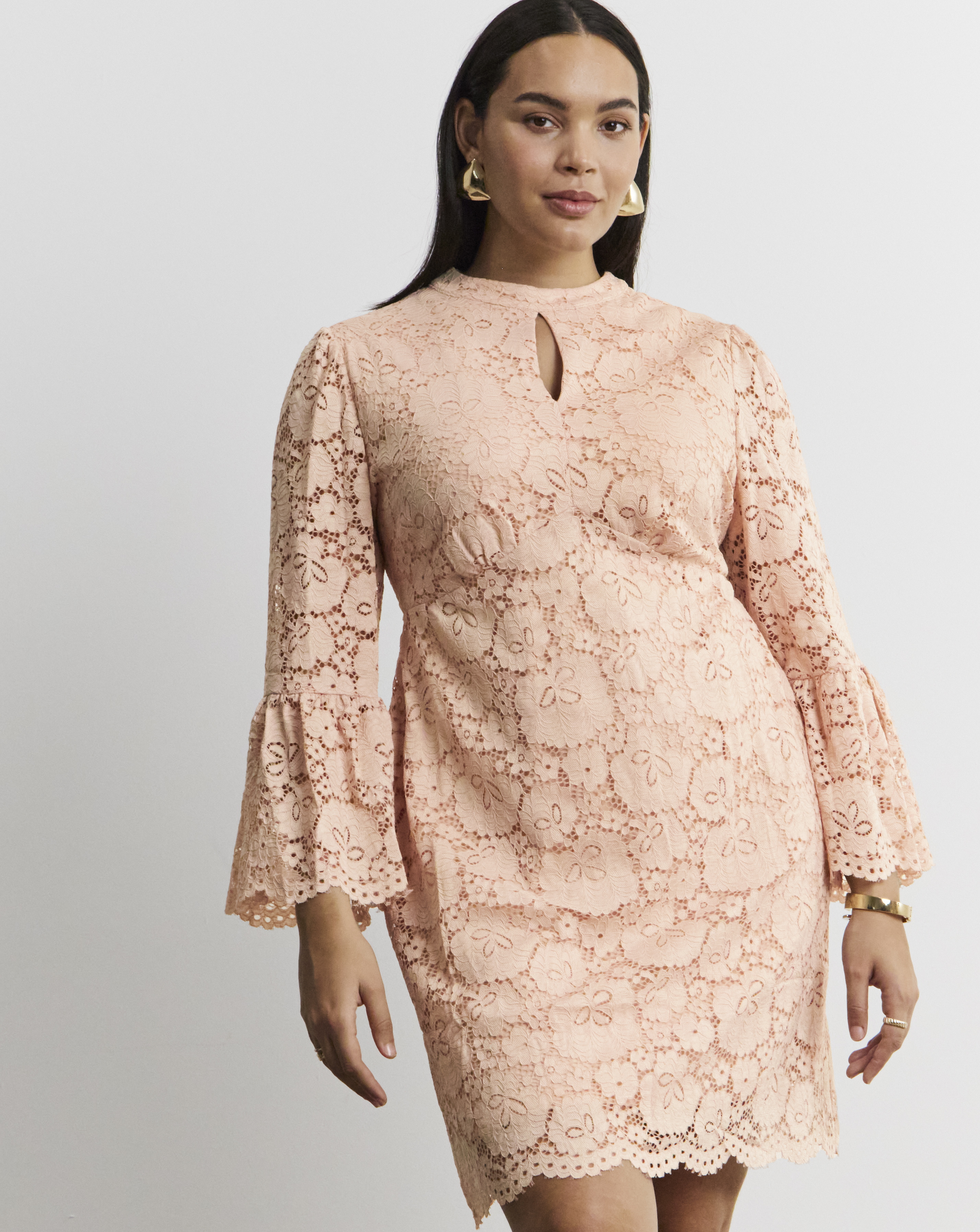 Joanna Hope Lace Shift Dress