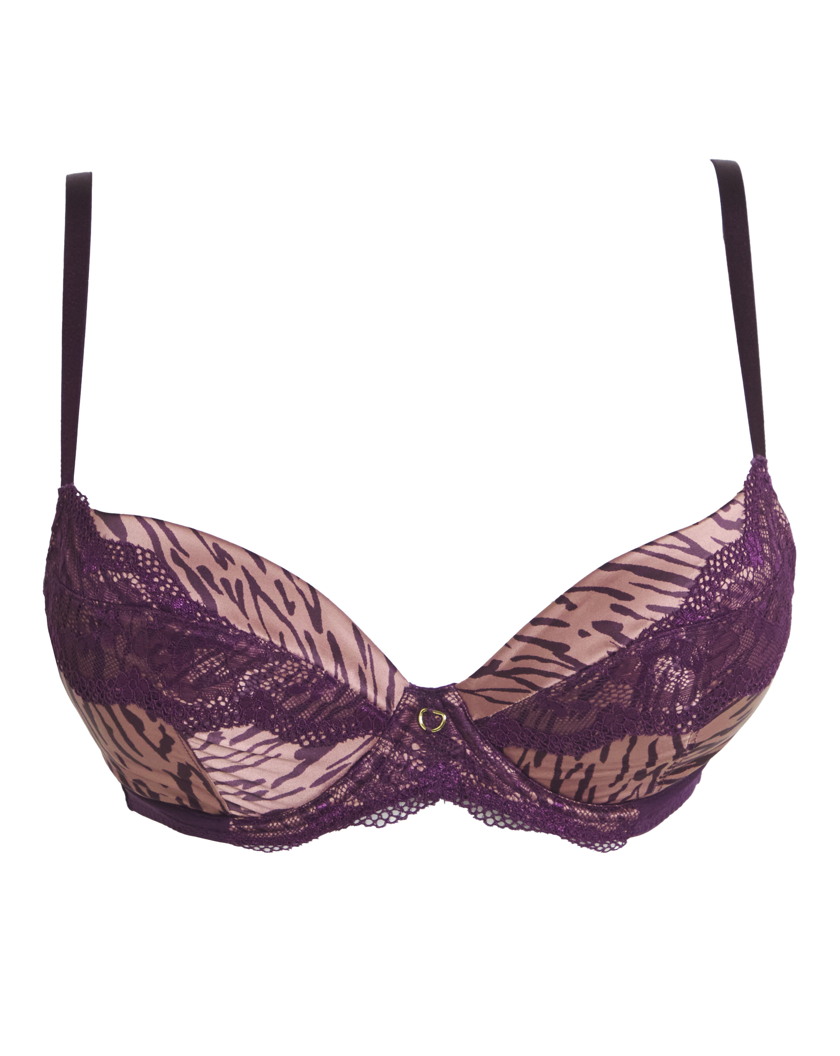 Ann Summers Infatuation DD+ Plunge Wired Bra Purple Brown